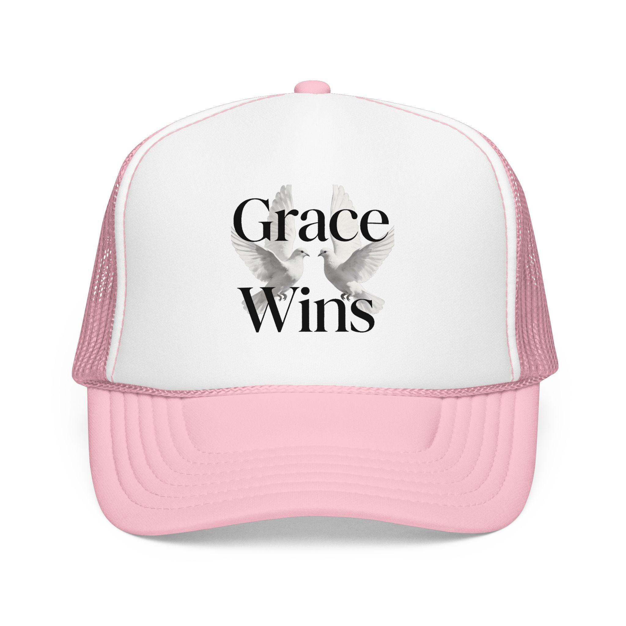 Grace Wins Trucker Hat — Inspirational Dove Foam Cap