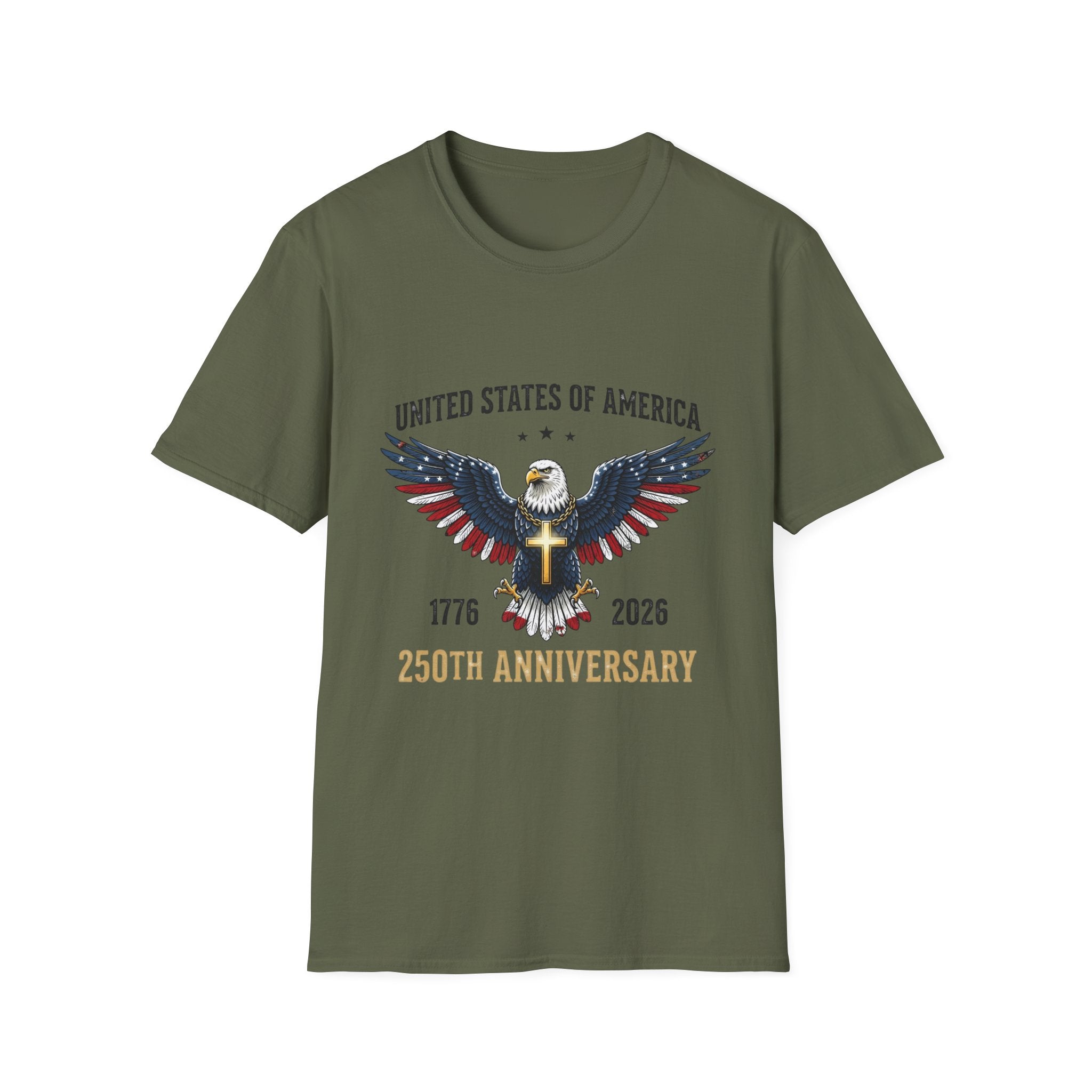 American Eagle Graphic T-Shirt — United States of America 1776–2026 Patriotic Tee