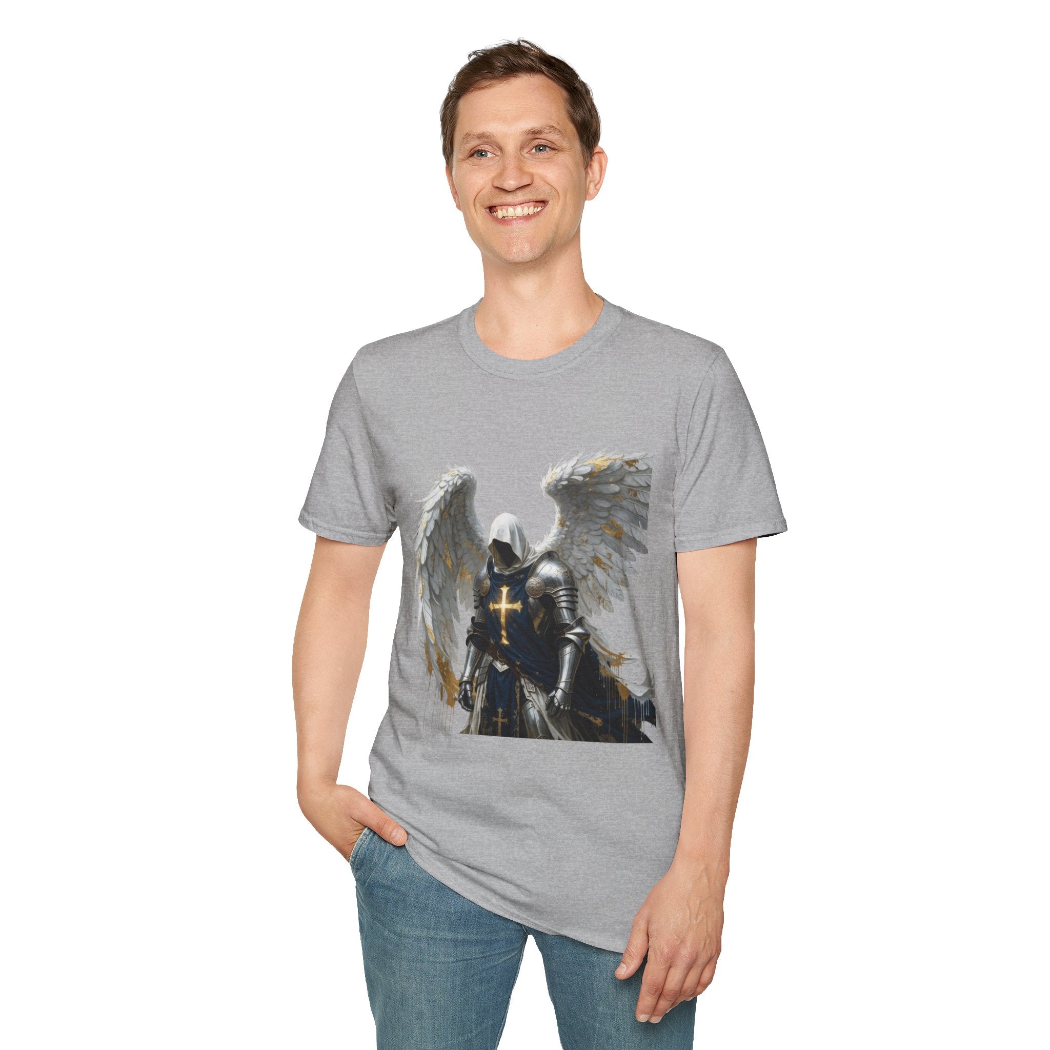Angel Knight T-Shirt — Gothic Winged Crusader Graphic Tee