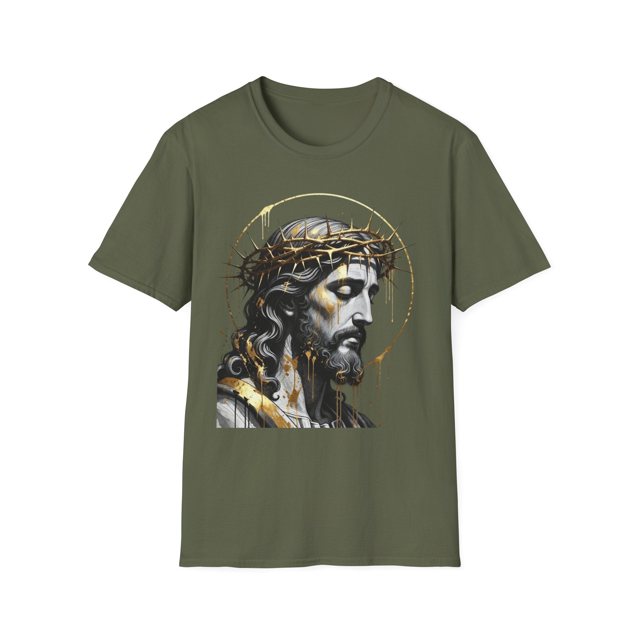 Jesus Portrait T-Shirt — Crown of Thorns Christian Tee