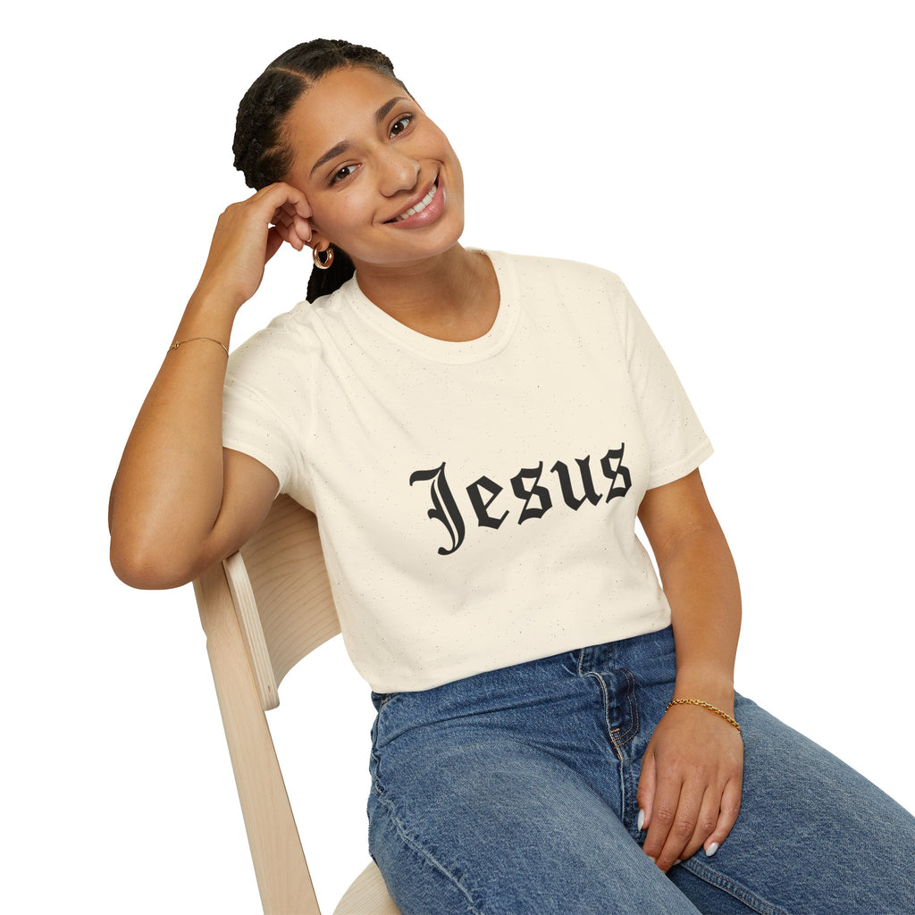 Jesus Gothic Script T-Shirt — Christian Faith Tee