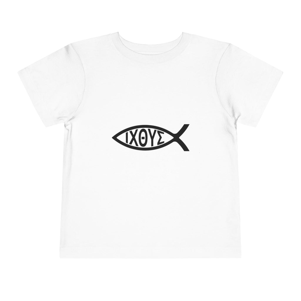 Toddler Tee — Christian Ichthys Fish Logo Kids Shirt (Faith Symbol)