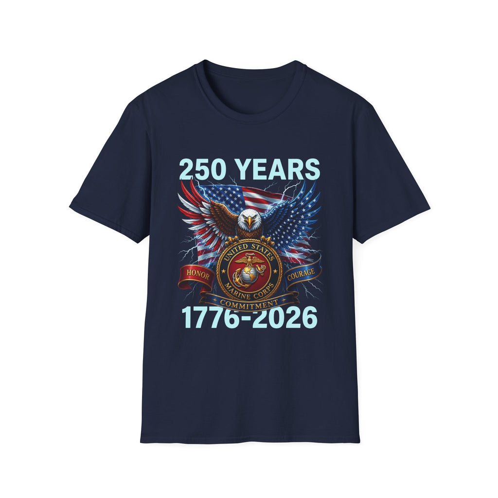 250 Years 1776–2026 Eagle Flag T-Shirt — Patriotic USA Anniversary Tee
