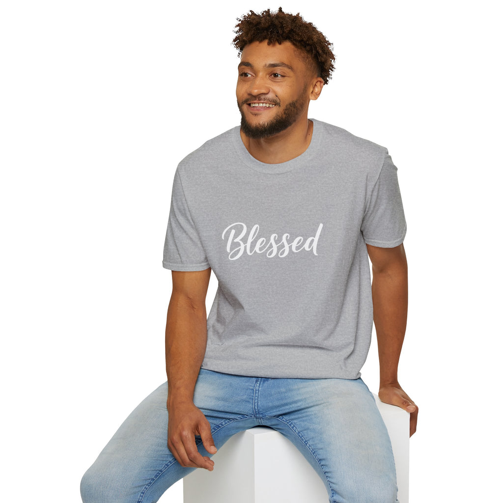 Blessed Script T-Shirt — Inspirational Faith Graphic Tee