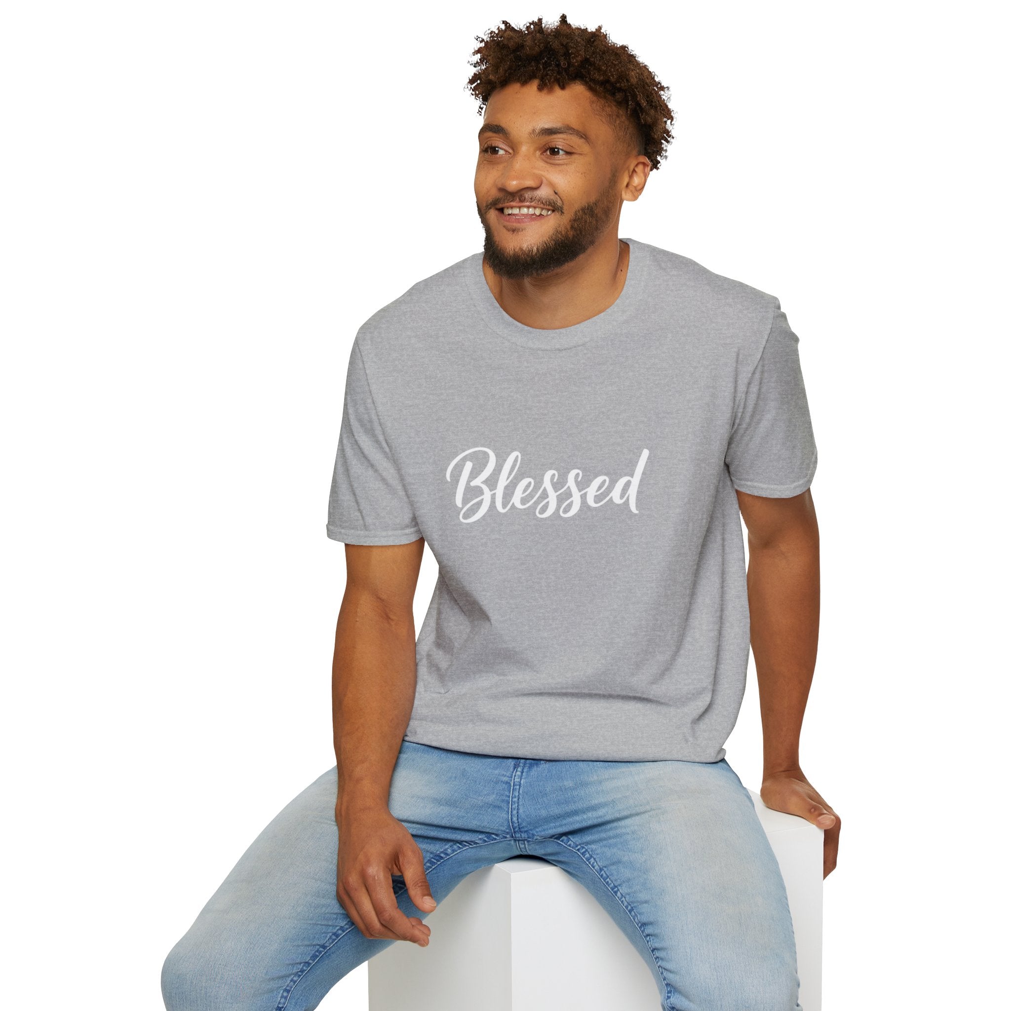 Blessed Script T-Shirt — Inspirational Faith Graphic Tee