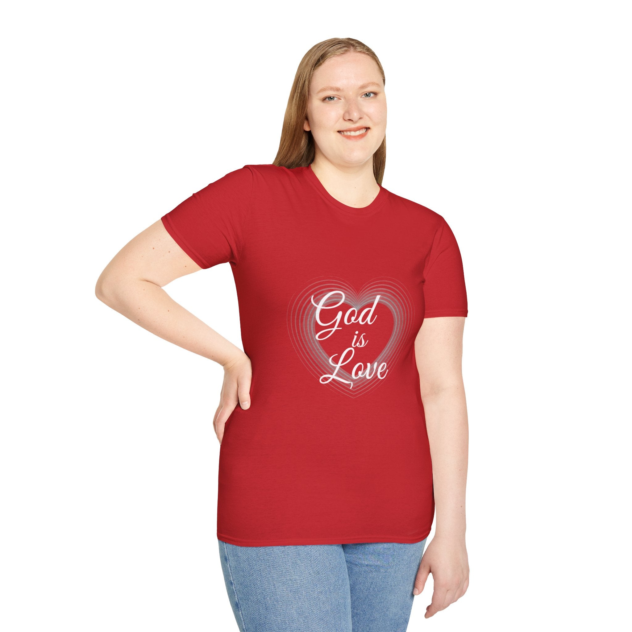 Heart Line Tee – Minimal White Heart Graphic T-Shirt