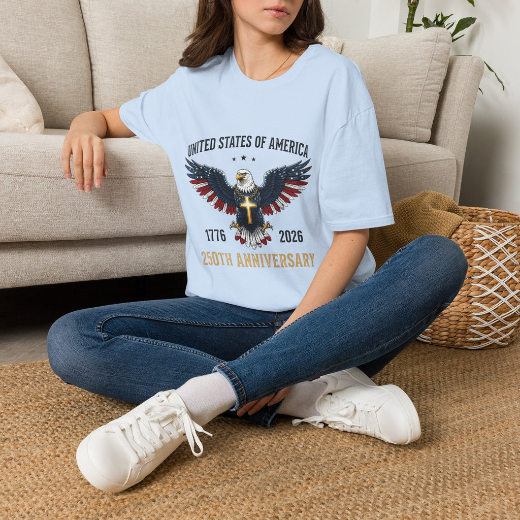 American Eagle Graphic T-Shirt — United States of America 1776–2026 Patriotic Tee
