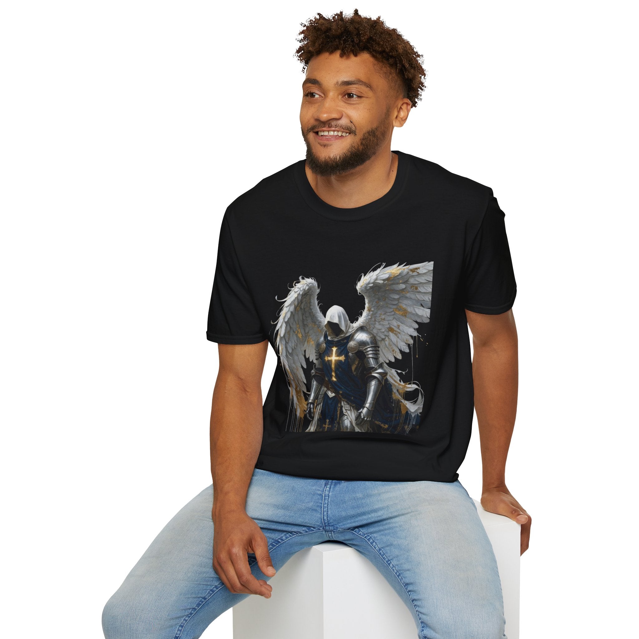 Angel Knight T-Shirt — Gothic Winged Crusader Graphic Tee