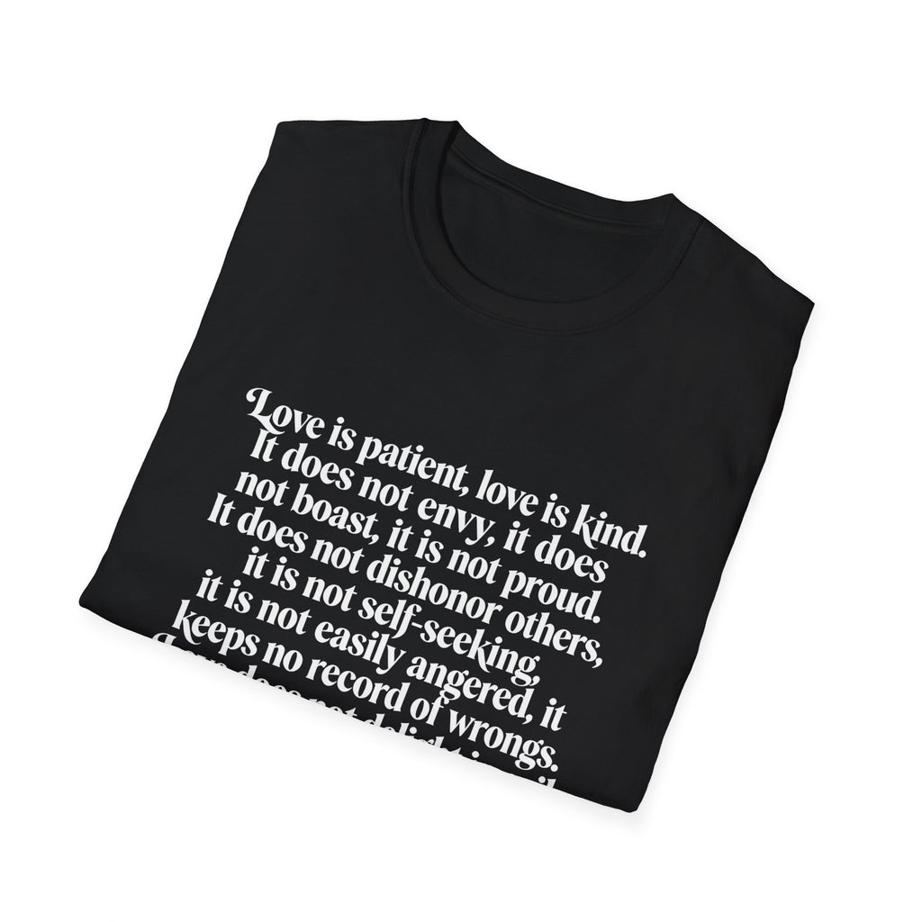 Love Is Patient Tee — 1 Corinthians 13 Inspirational Christian T-Shirt