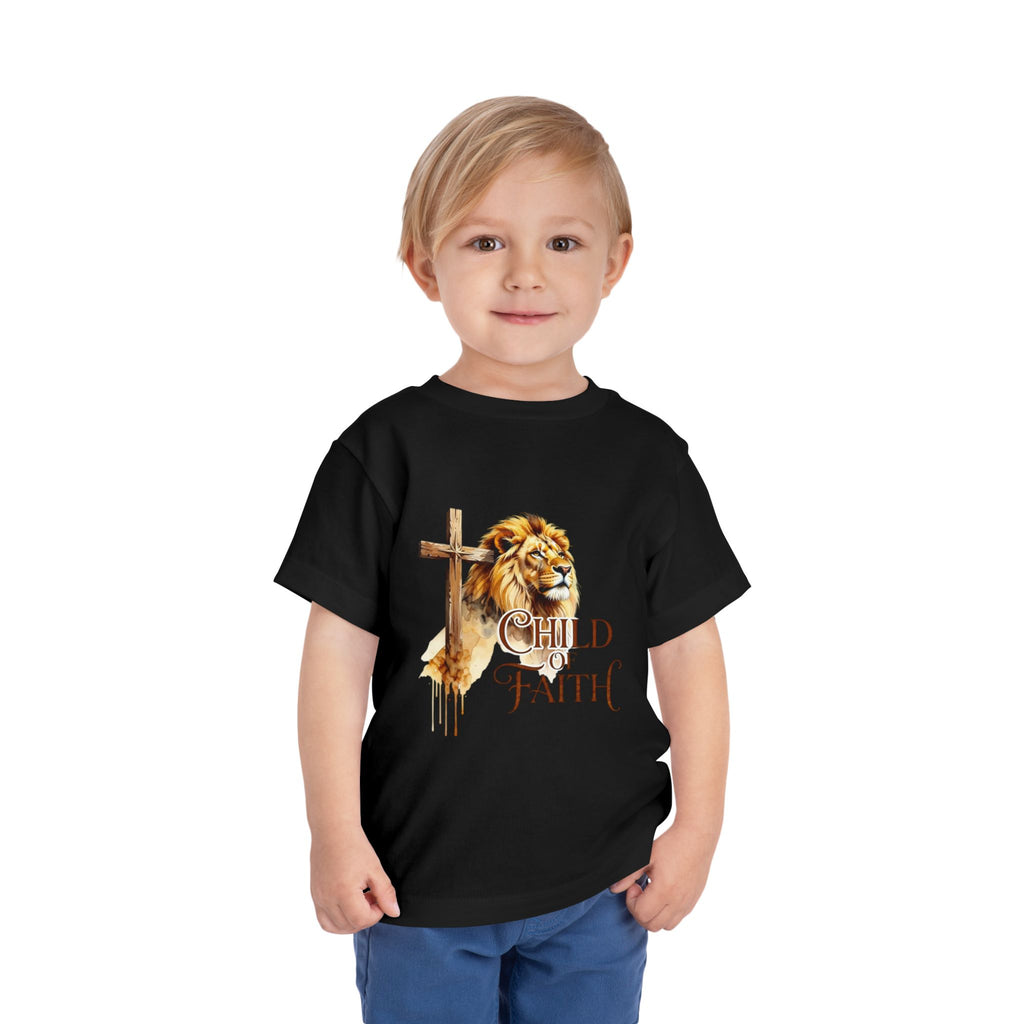 Child of Faith Toddler Tee — Lion & Cross Christian Kids Shirt