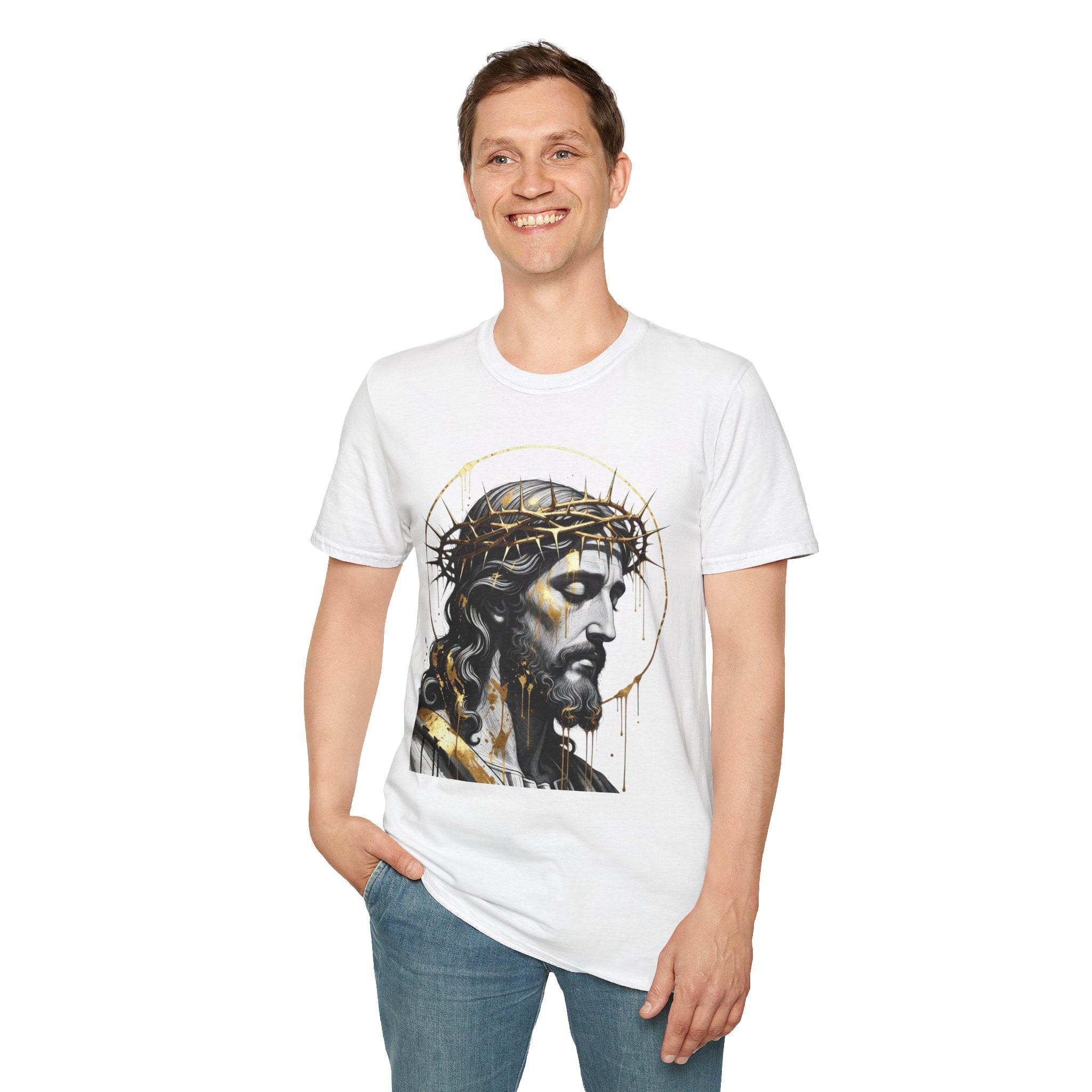 Jesus Portrait T-Shirt — Crown of Thorns Christian Tee