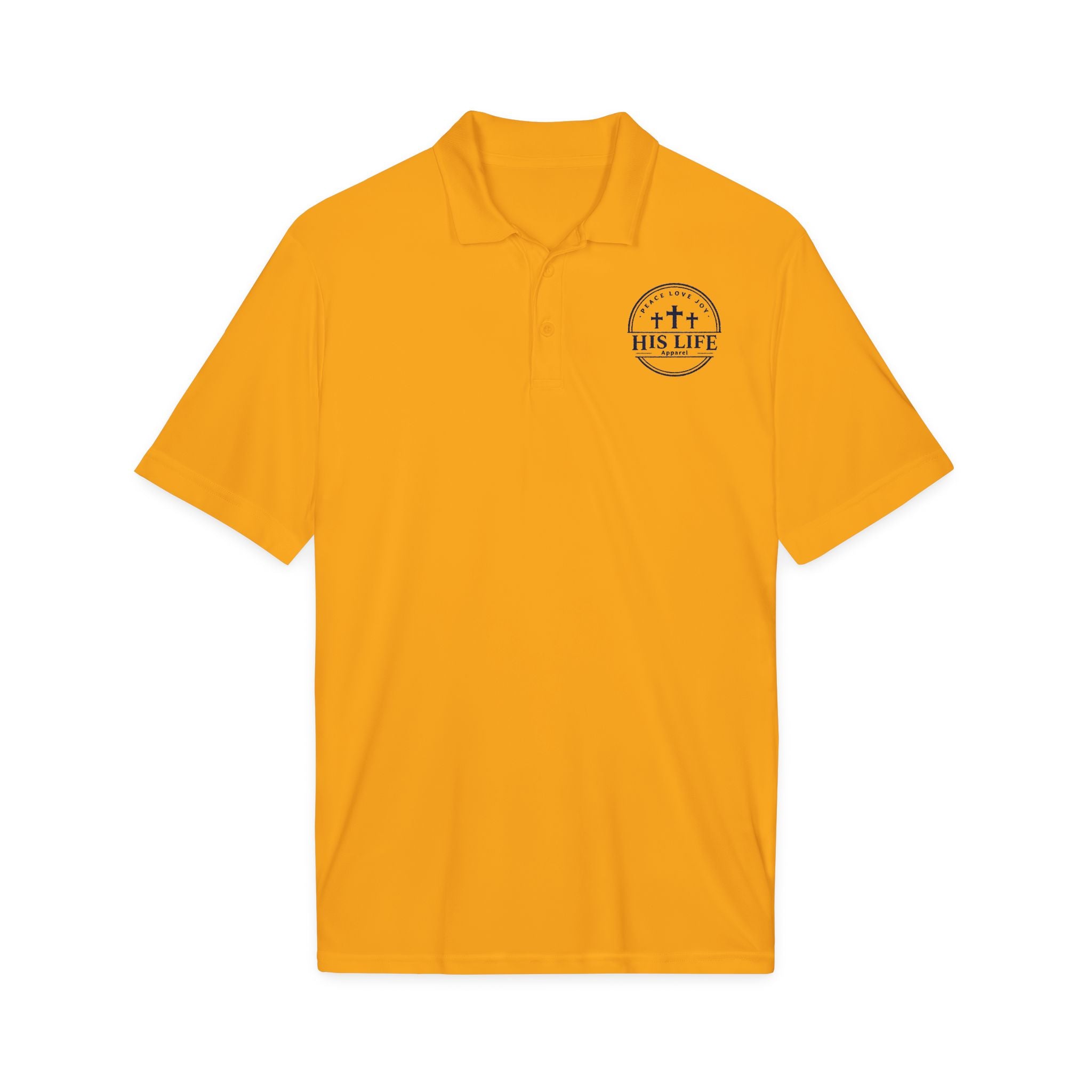 His Life Polo Shirt — Christian Cross Faith Logo Embroidered Polo