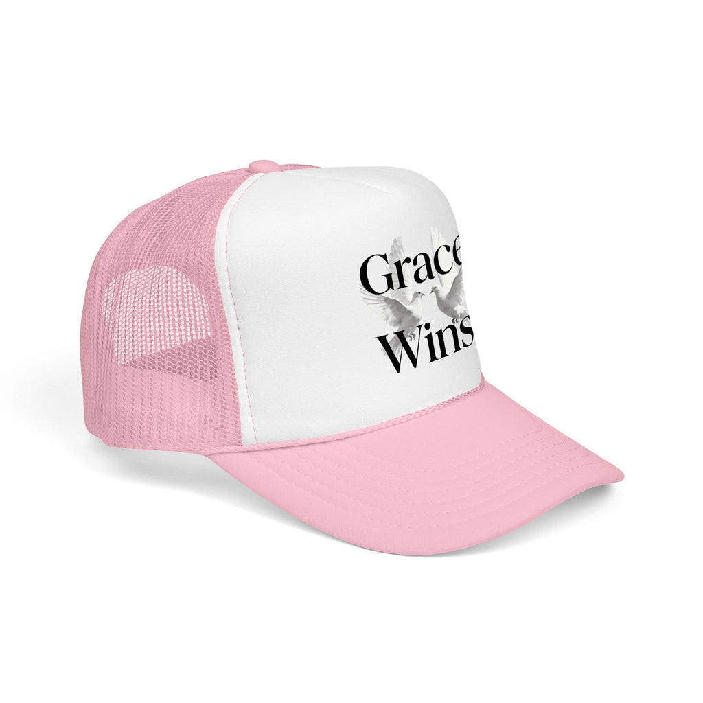 Grace Wins Trucker Hat — Inspirational Dove Foam Cap