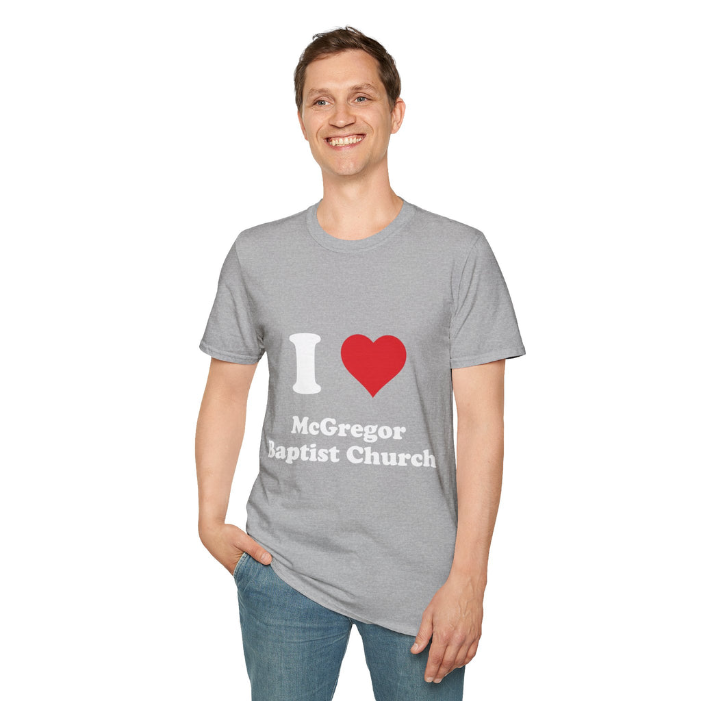 I Heart McGregor Baptist Church T-Shirt — Church Fan Tee