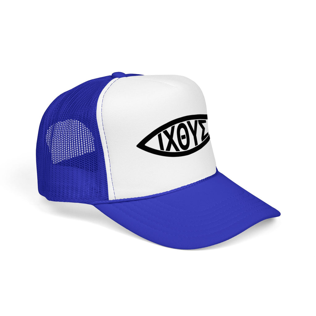 Christian Fish Trucker Hat with ΙΧΘΥΣ Ichthys Design