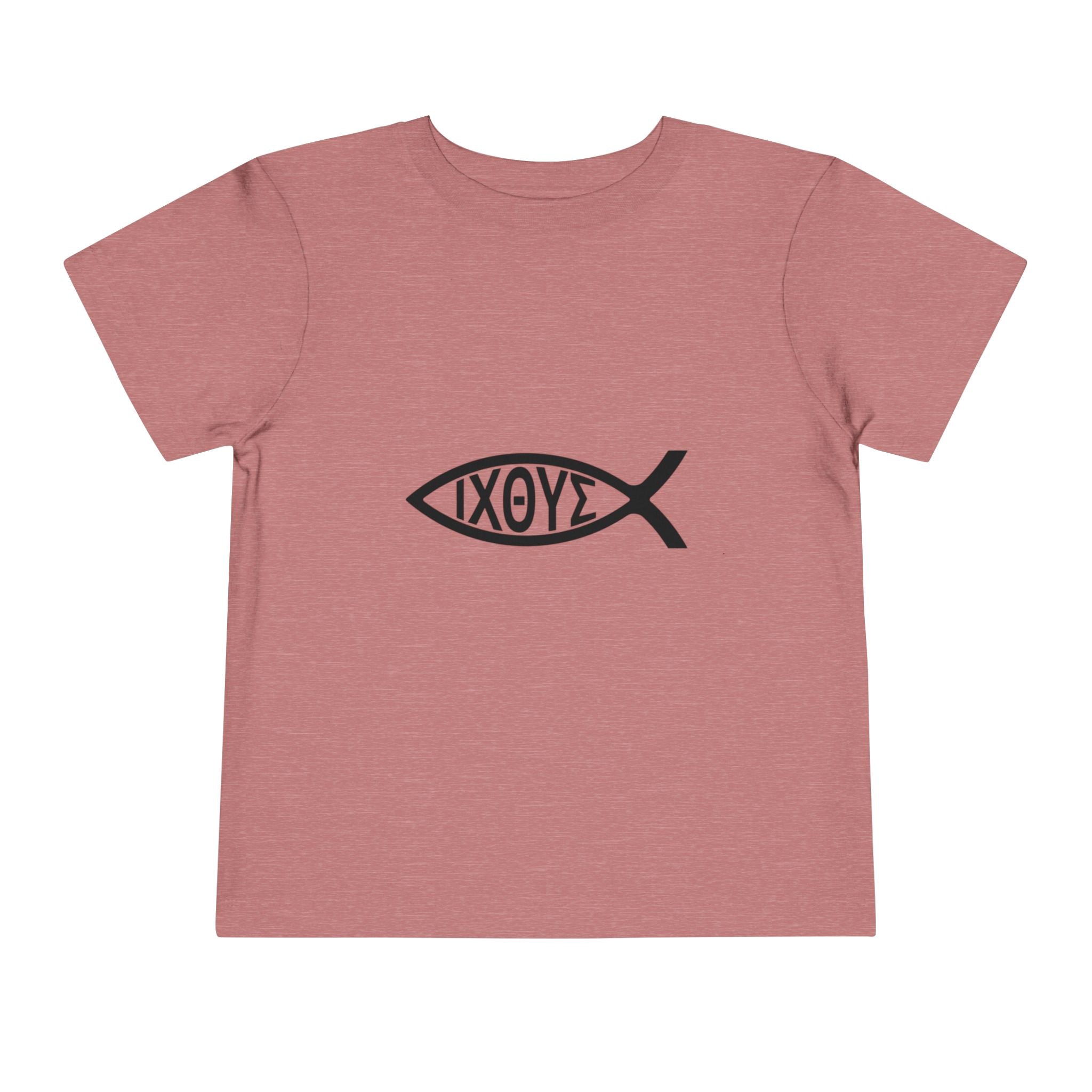 Toddler Tee — Christian Ichthys Fish Logo Kids Shirt (Faith Symbol)