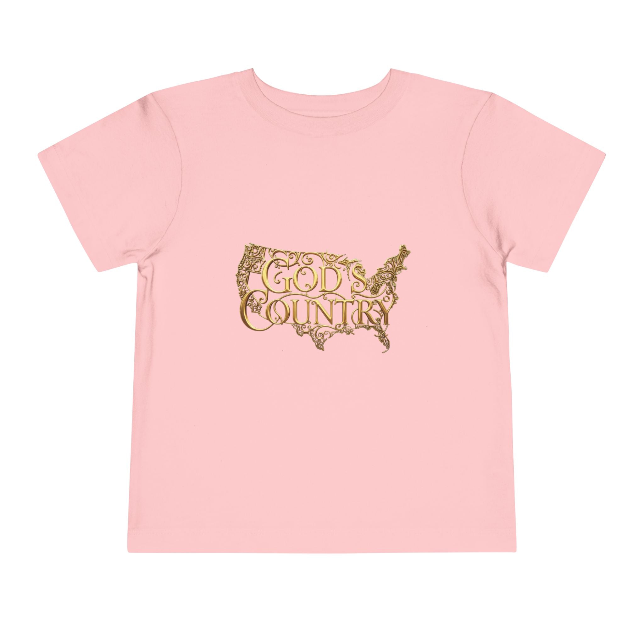 Toddler Tee — "God's Country" Gold Map Graphic