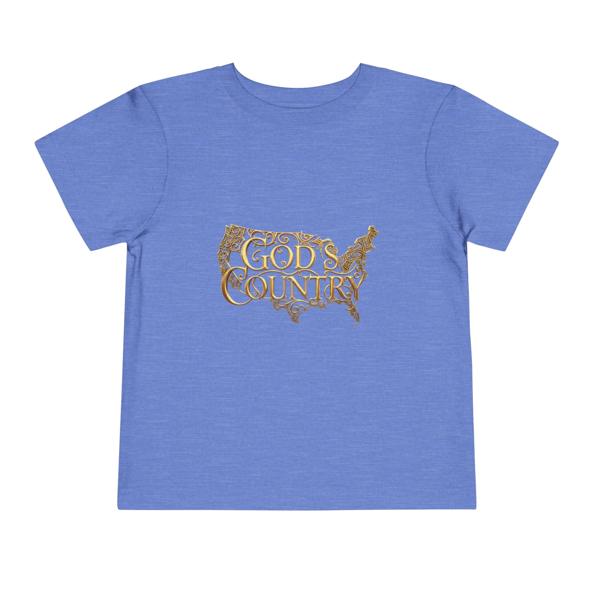 Toddler Tee — "God's Country" Gold Map Graphic