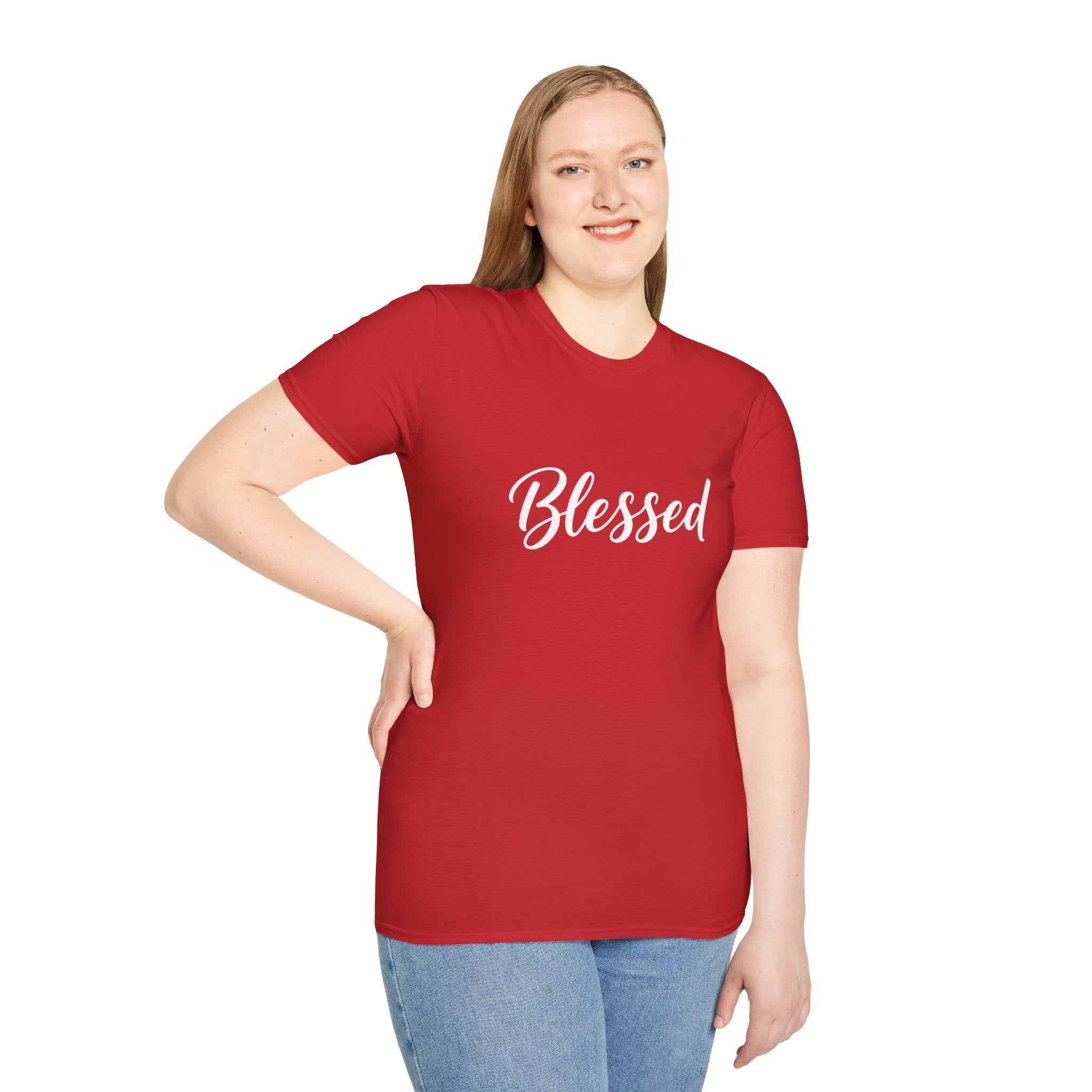 Blessed Script T-Shirt — Inspirational Faith Graphic Tee