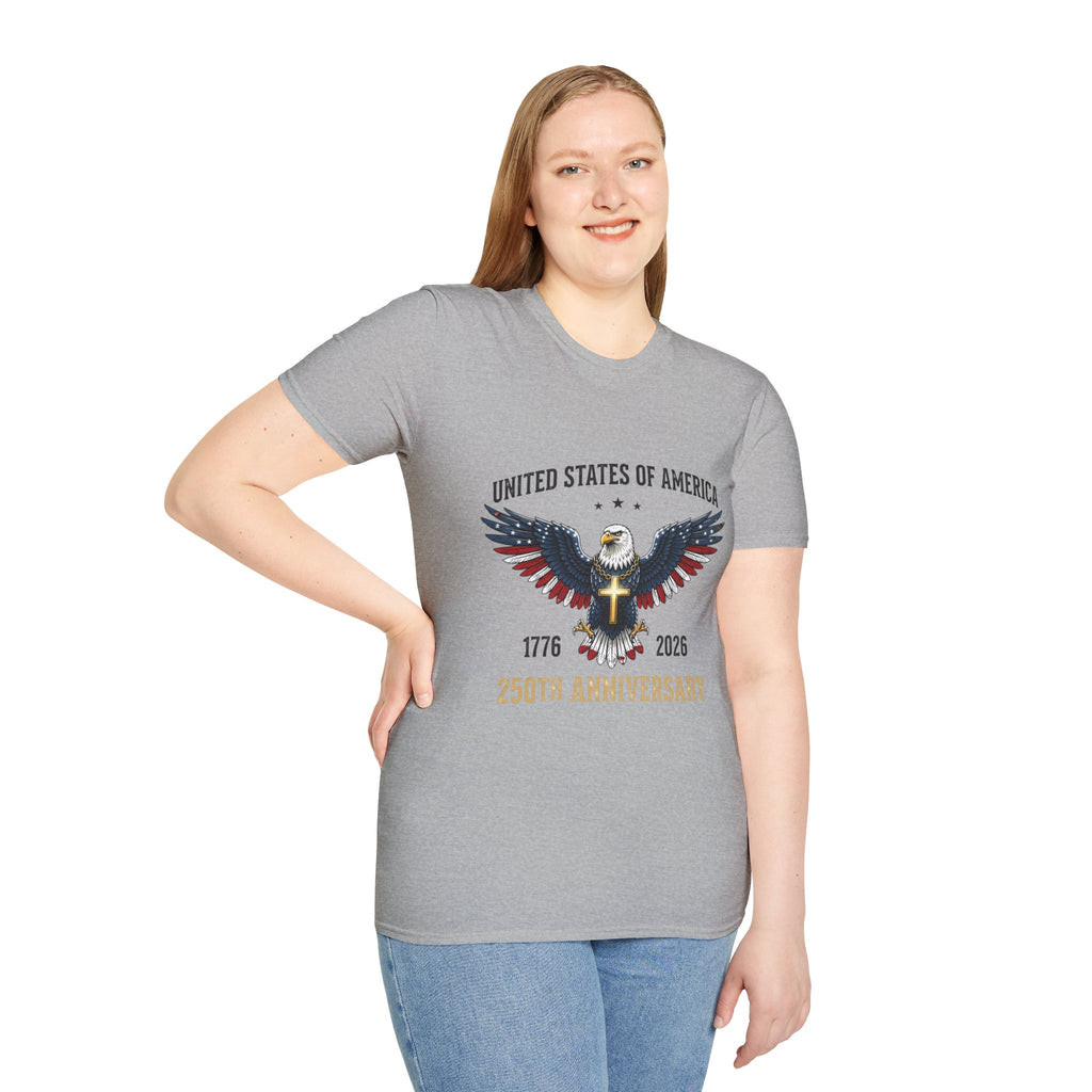 American Eagle Graphic T-Shirt — United States of America 1776–2026 Patriotic Tee