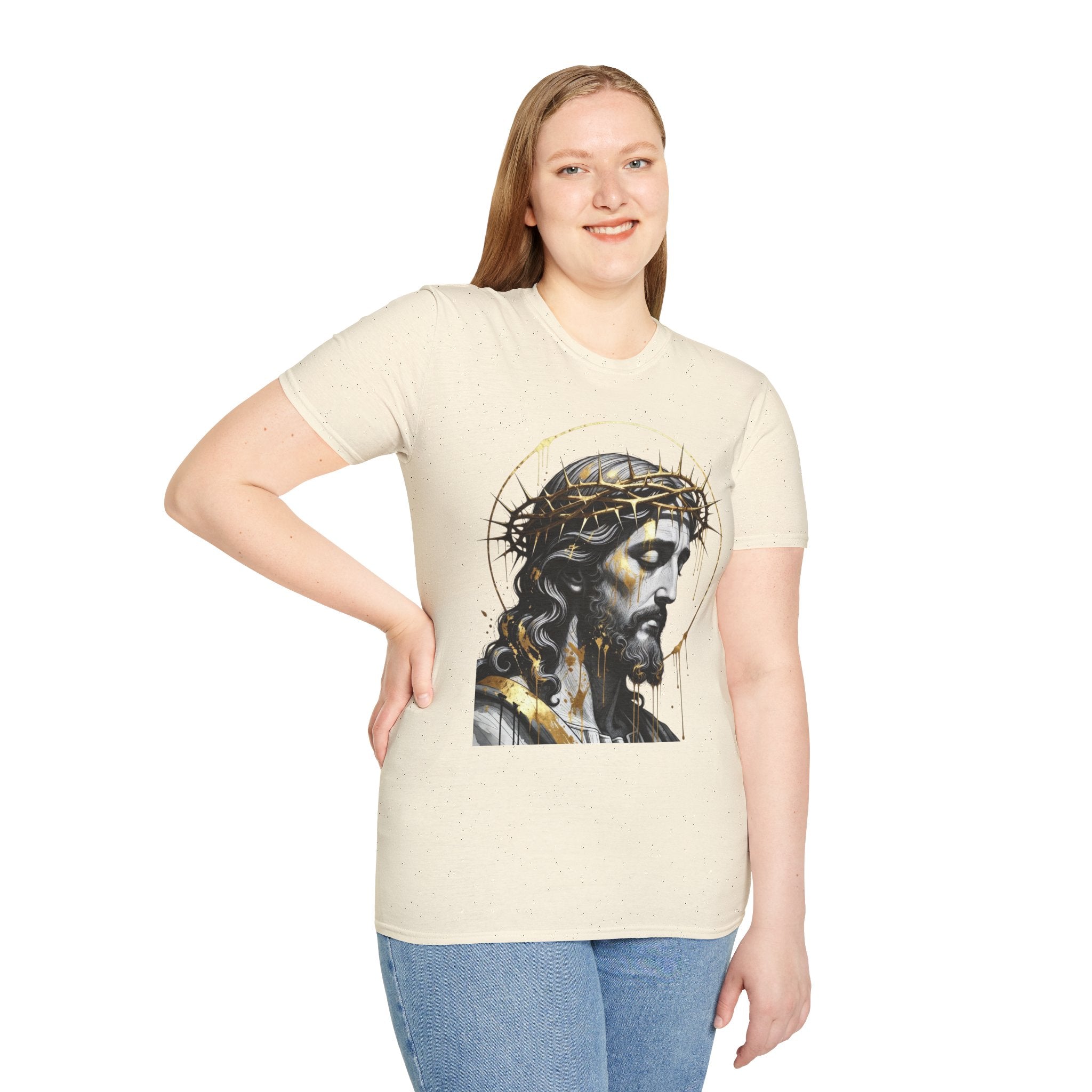 Jesus Portrait T-Shirt — Crown of Thorns Christian Tee