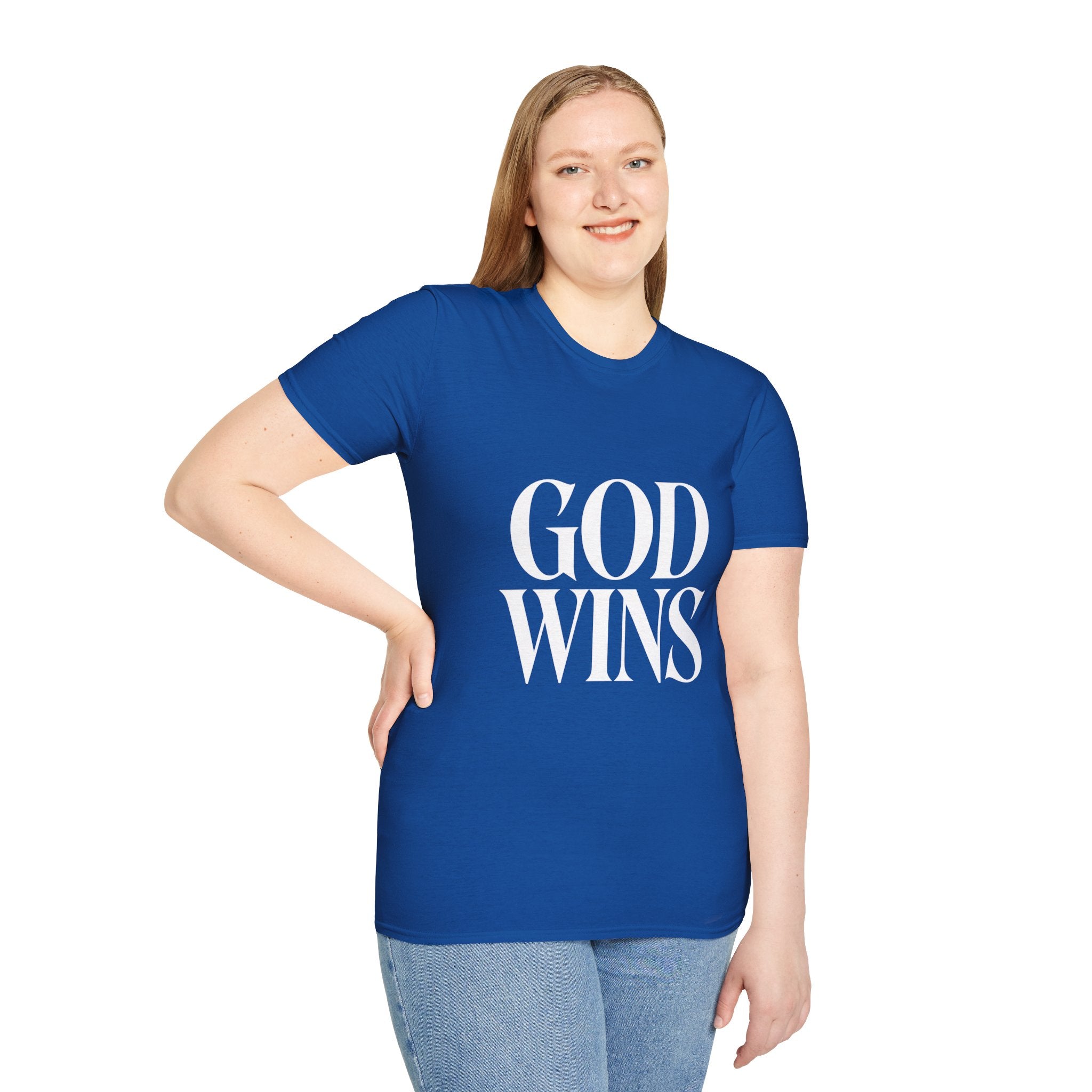 God Wins T-Shirt — Inspirational Christian Faith Tee
