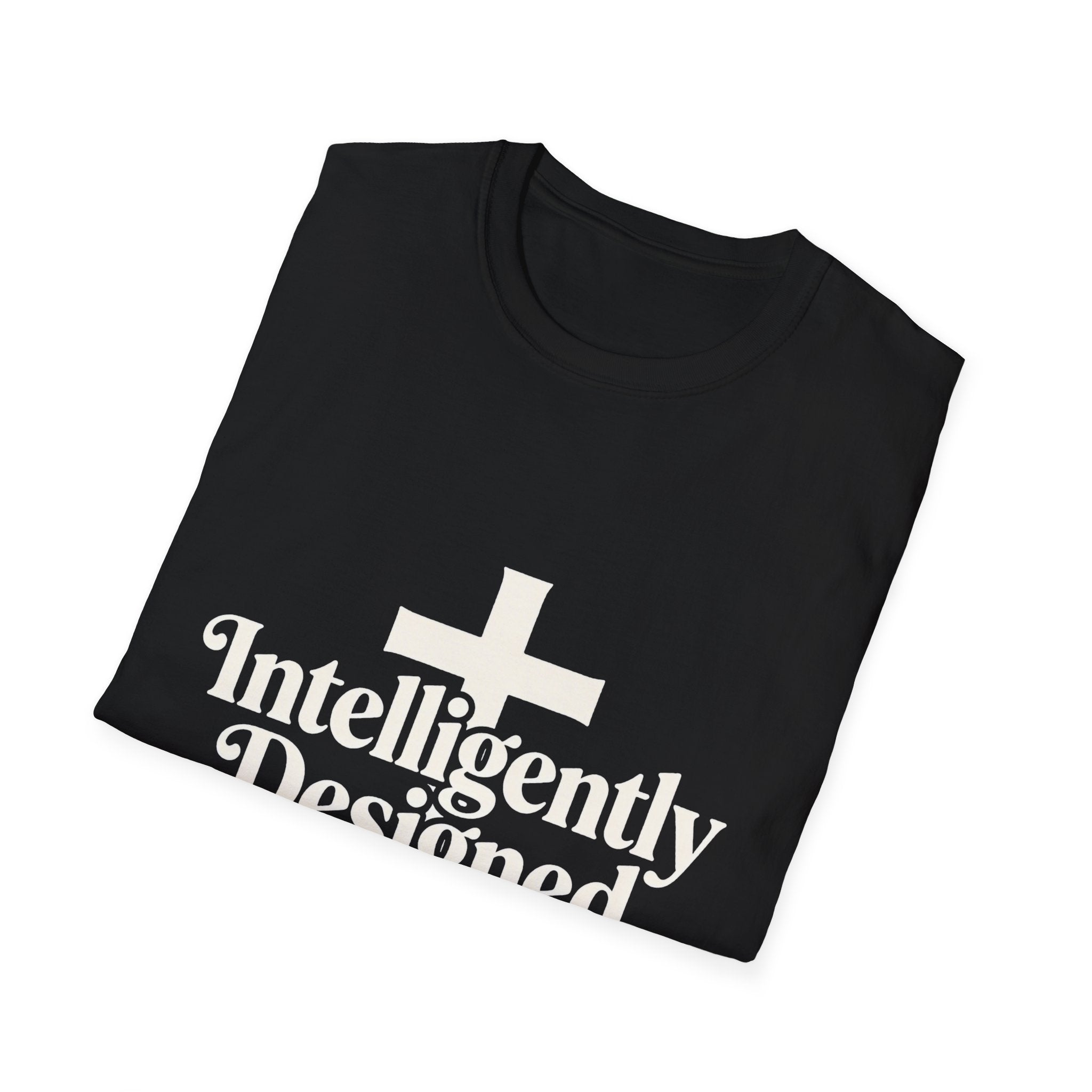 Christian T-Shirt — "Intelligently Designed by Love" Cross Faith Tee