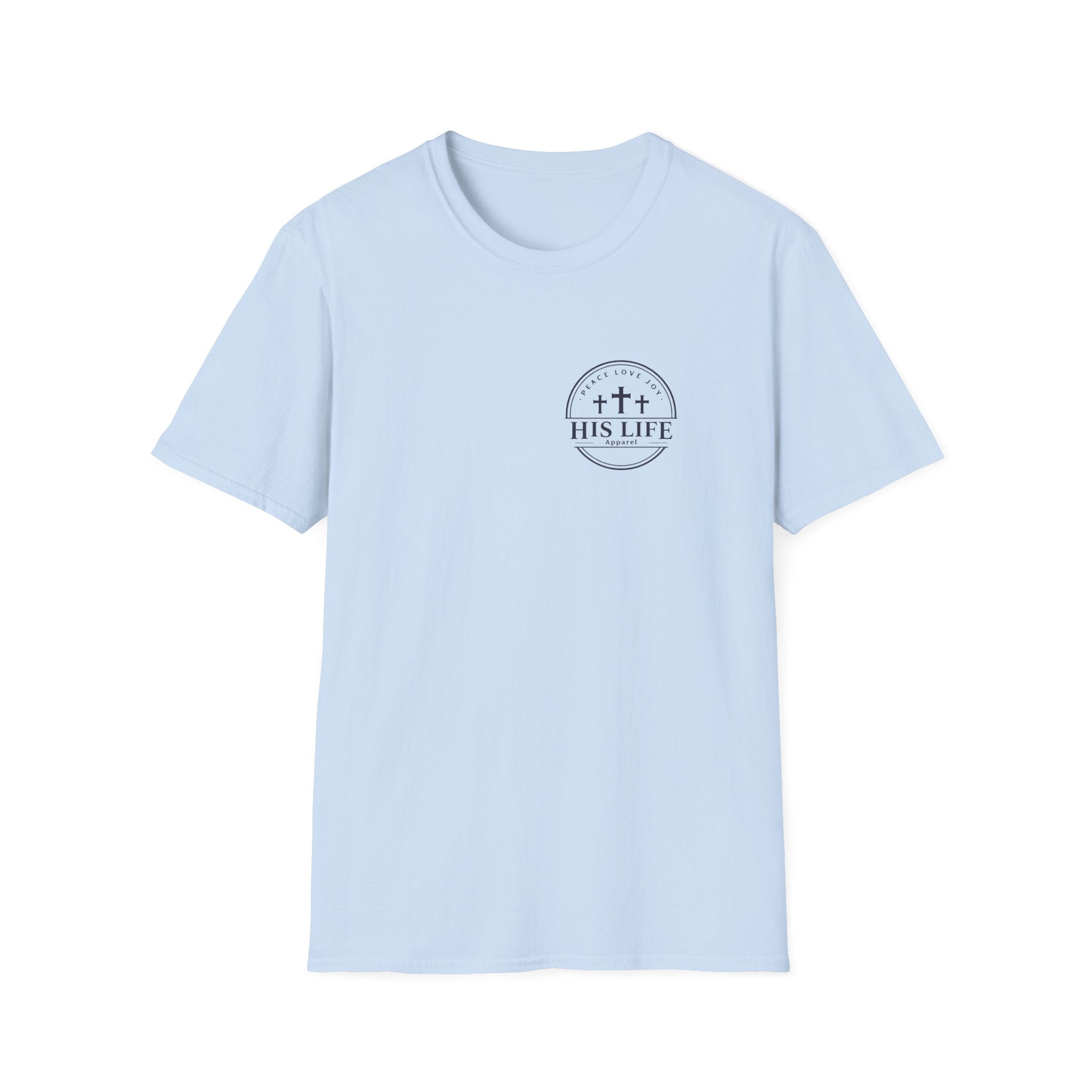 His Life Christian America 250 T-Shirt — Small Cross Logo Faith Tee