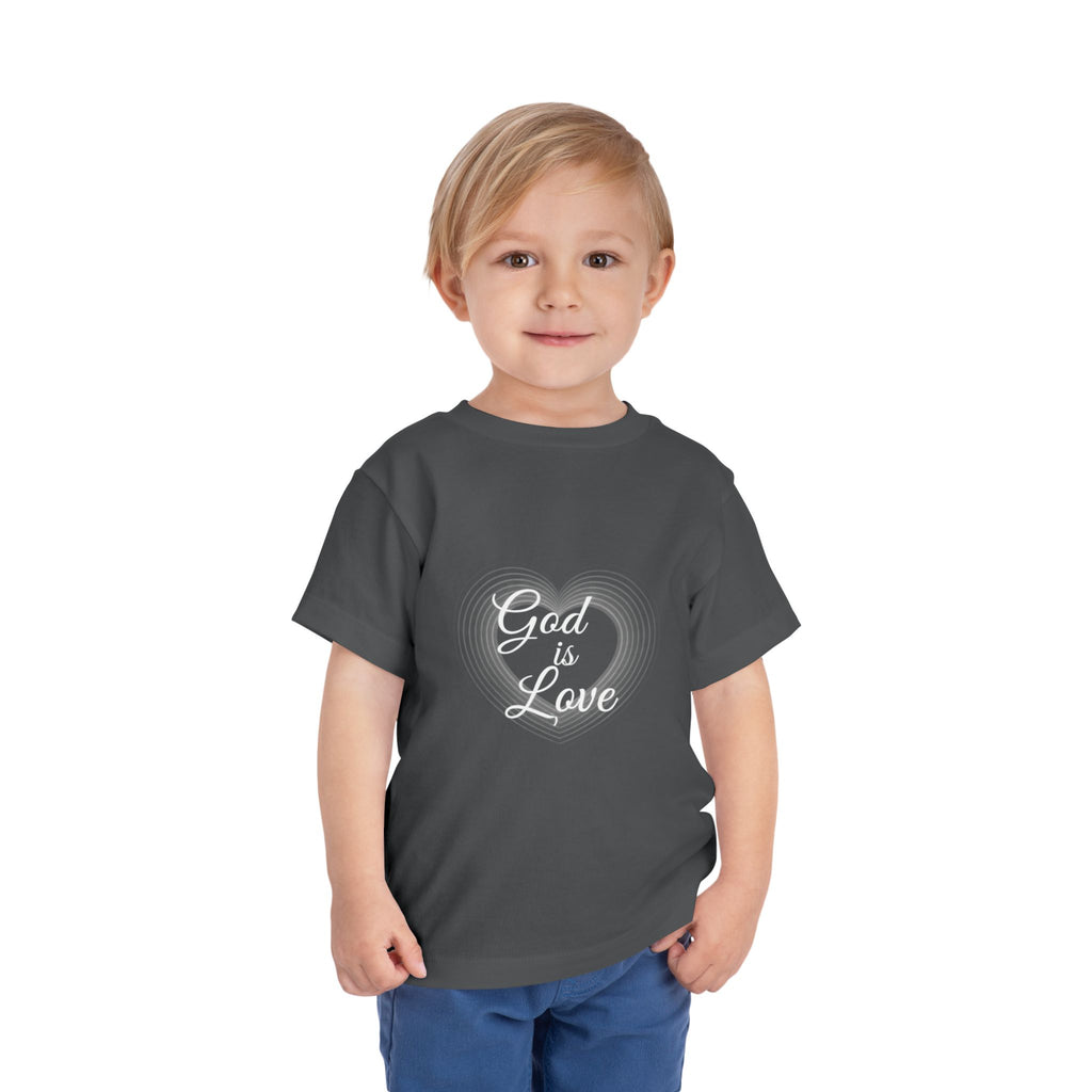Toddler Tee — "God Is Love" Heart Christian Shirt