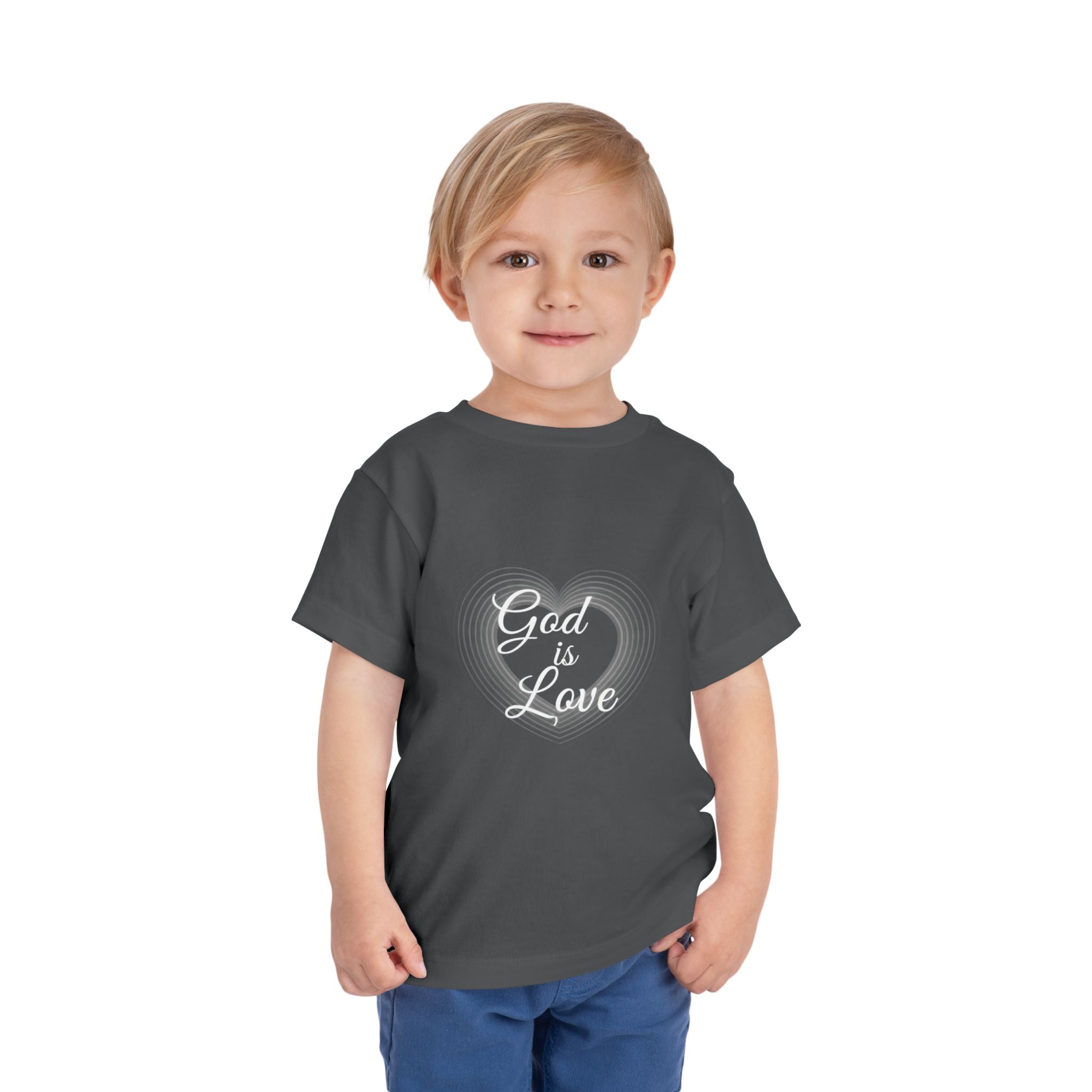 Toddler Tee — "God Is Love" Heart Christian Shirt