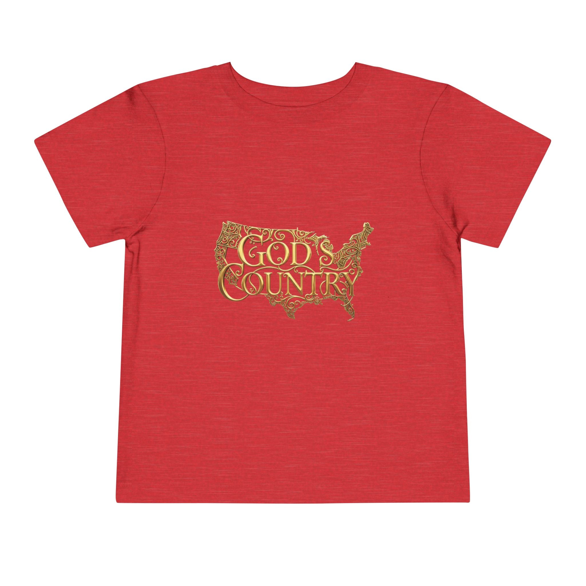 Toddler Tee — "God's Country" Gold Map Graphic