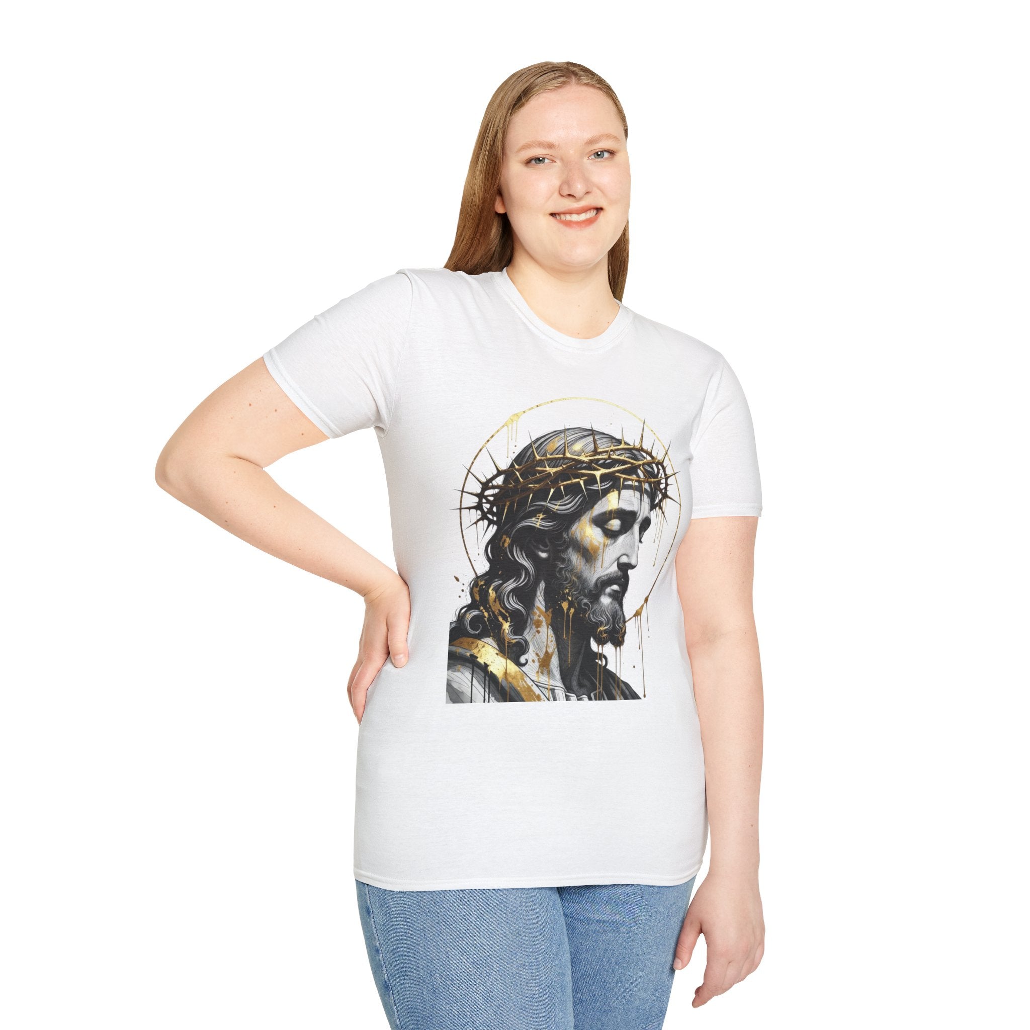 Jesus Portrait T-Shirt — Crown of Thorns Christian Tee