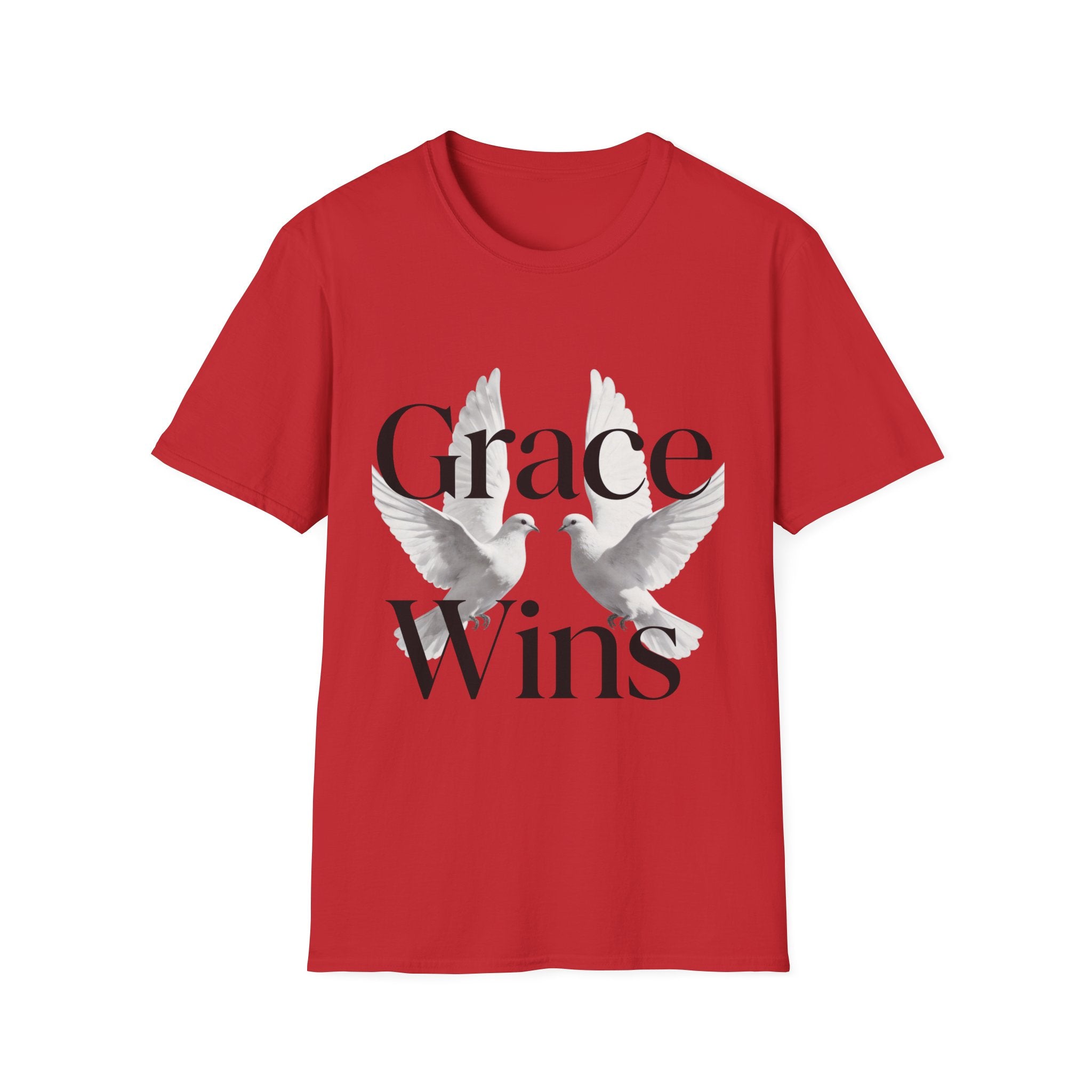 T-Shirt — Grace Wins Doves Inspirational faith shirt