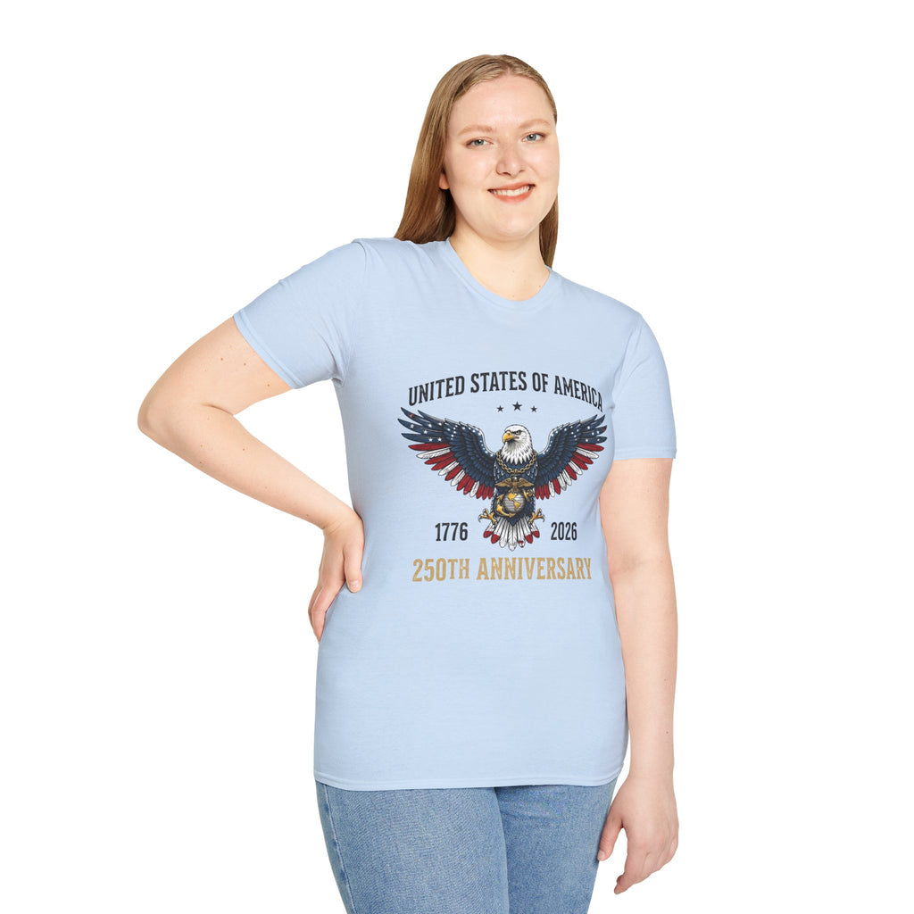 United States of America Eagle T-Shirt — 250th Anniversary 1776–2026 Patriotic Tee