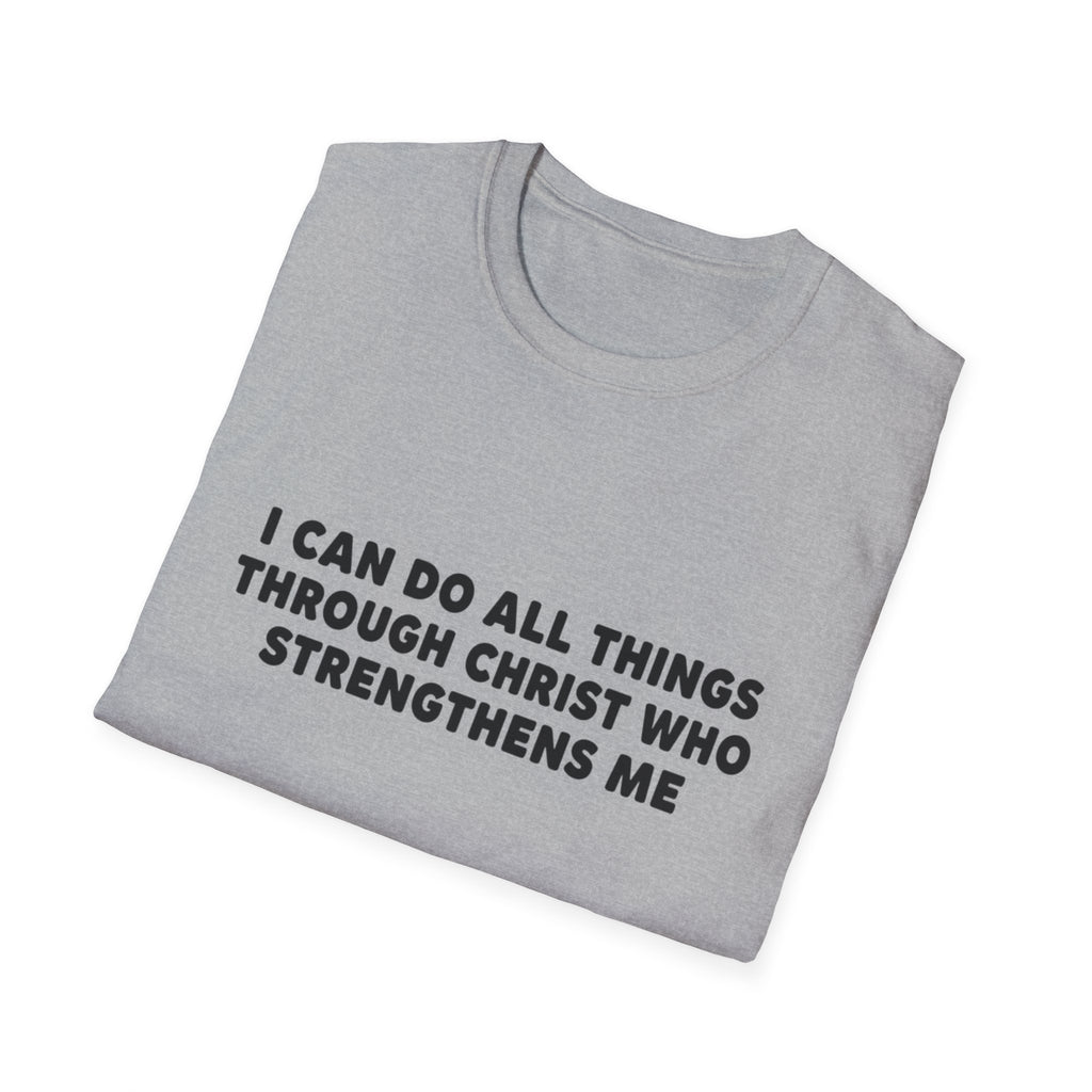 Christian Inspirational T-Shirt — "I Can Do All Things Through Christ"