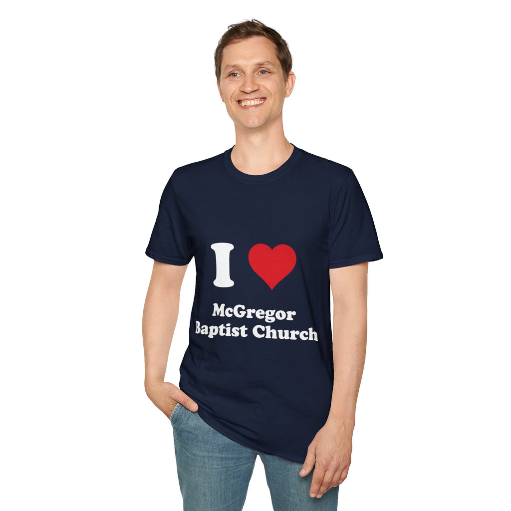 I Heart McGregor Baptist Church T-Shirt — Church Fan Tee