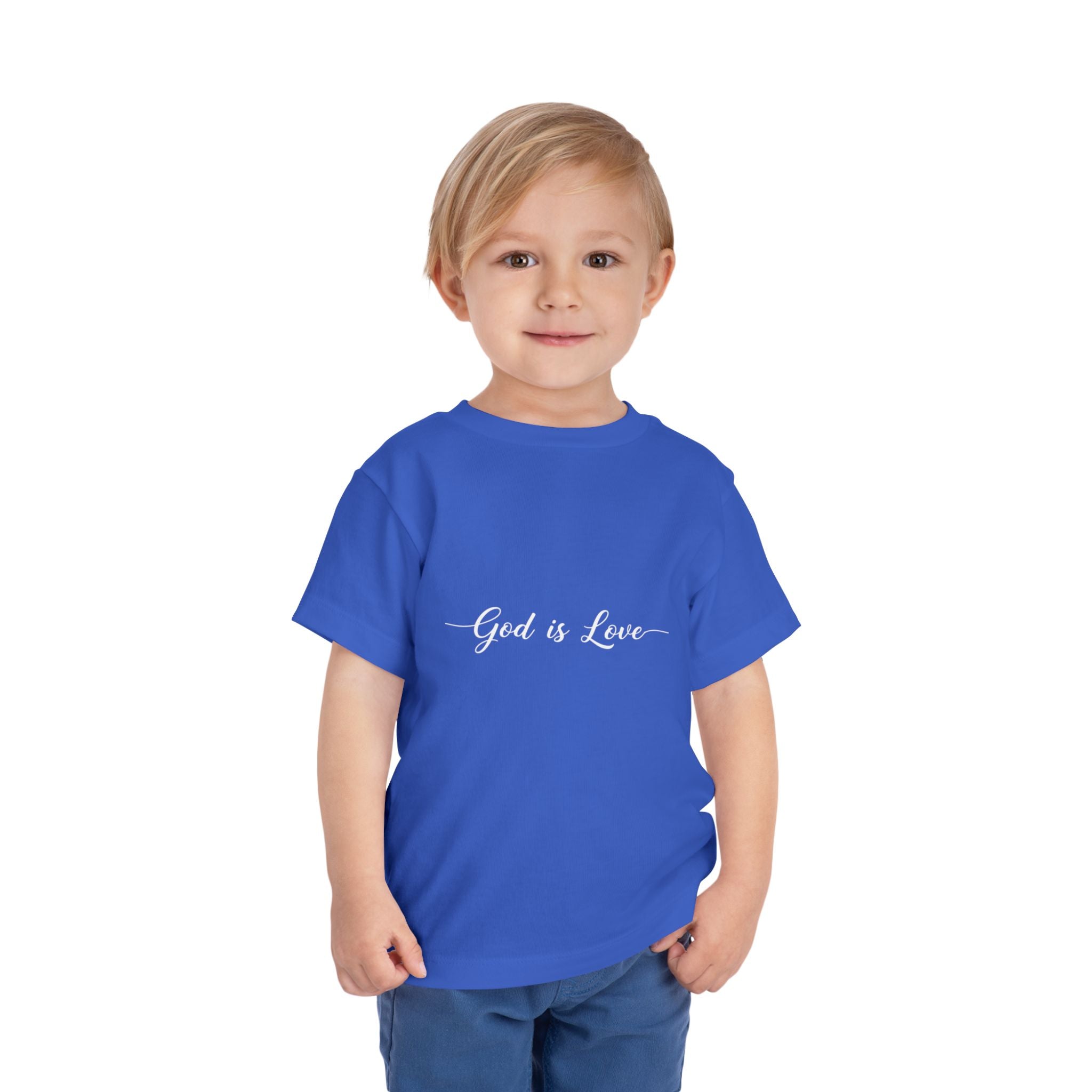 God is Love Toddler Tee — Faith-Based Kids' Short Sleeve Shirt