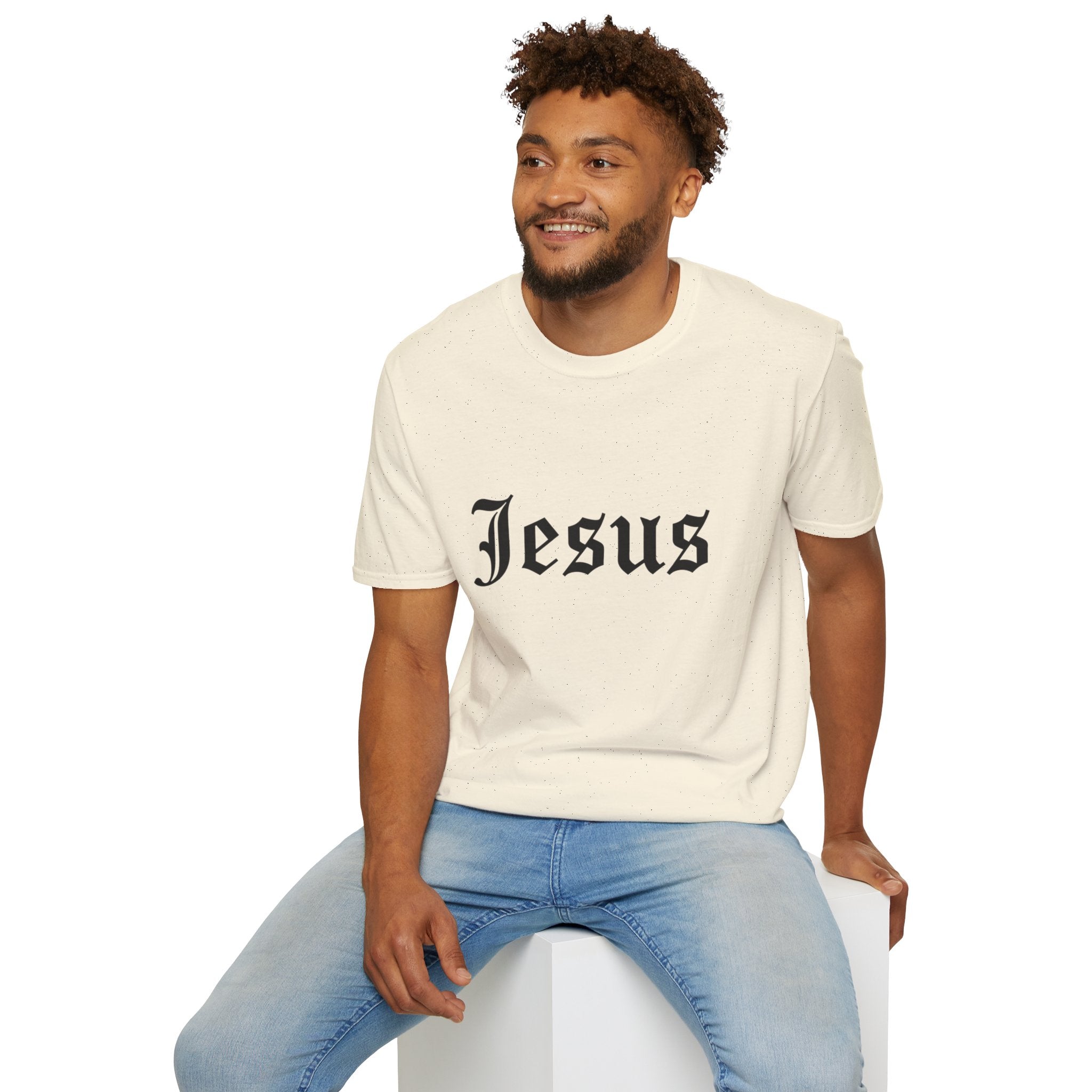 Jesus Gothic Script T-Shirt — Christian Faith Tee