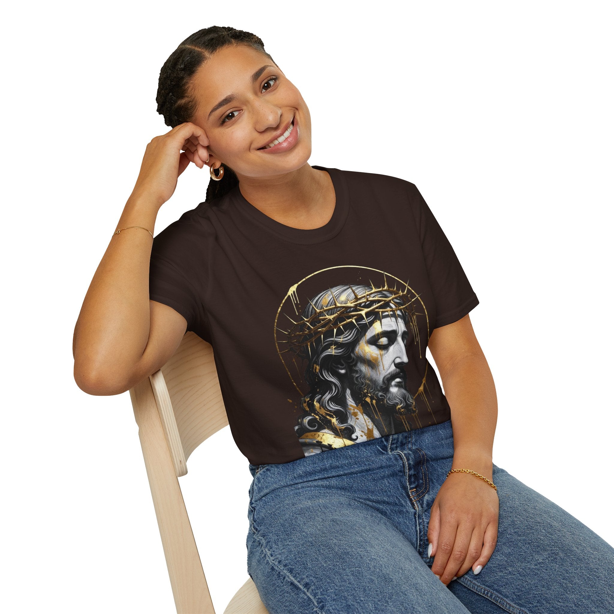 Jesus Portrait T-Shirt — Crown of Thorns Christian Tee