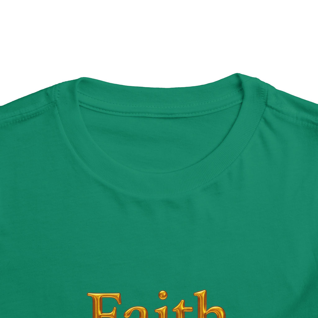 Toddler Tee — Faith Hope Love Gold Text