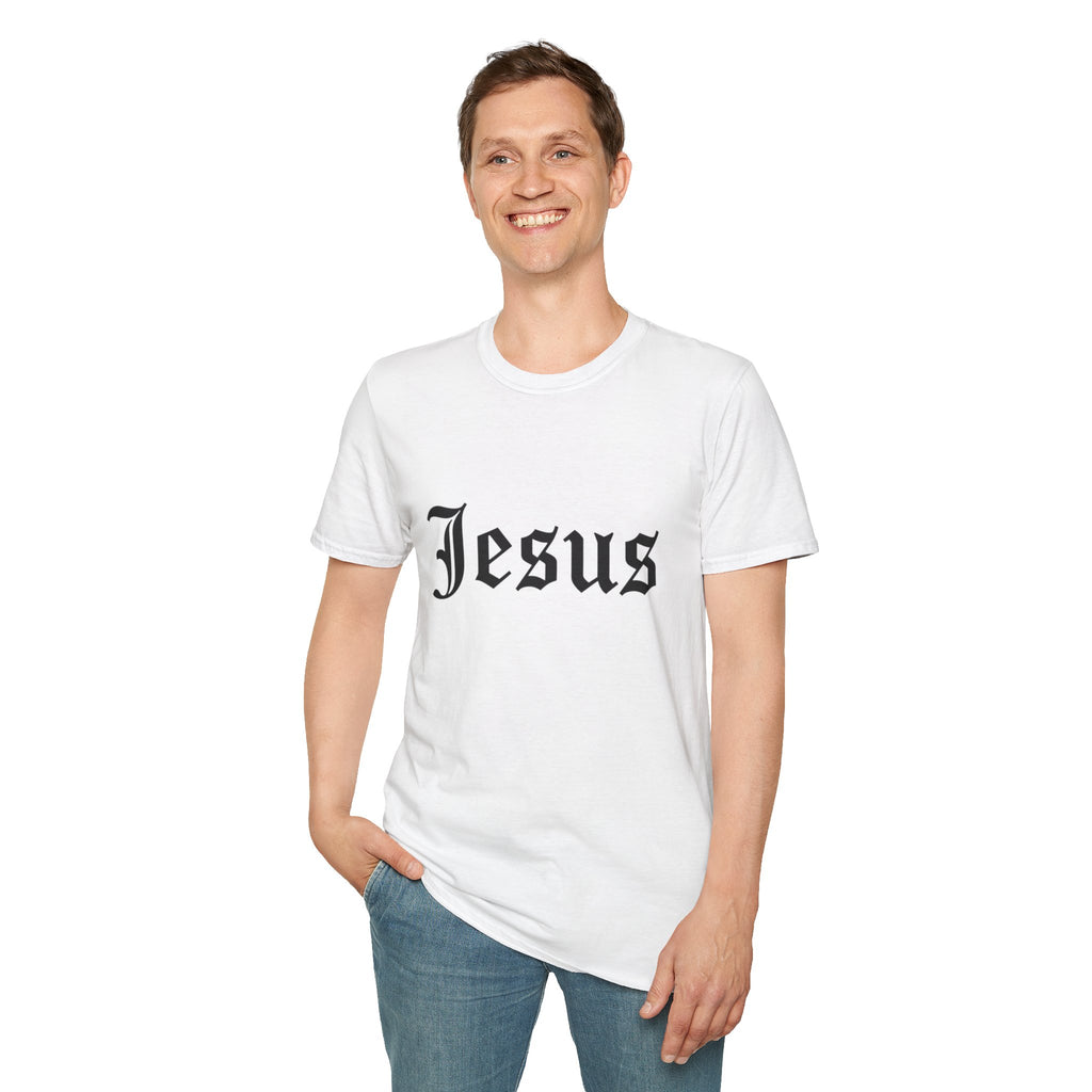 Jesus Gothic Script T-Shirt — Christian Faith Tee