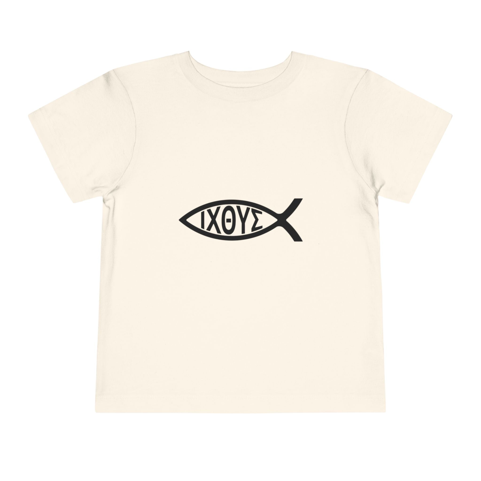Toddler Tee — Christian Ichthys Fish Logo Kids Shirt (Faith Symbol)