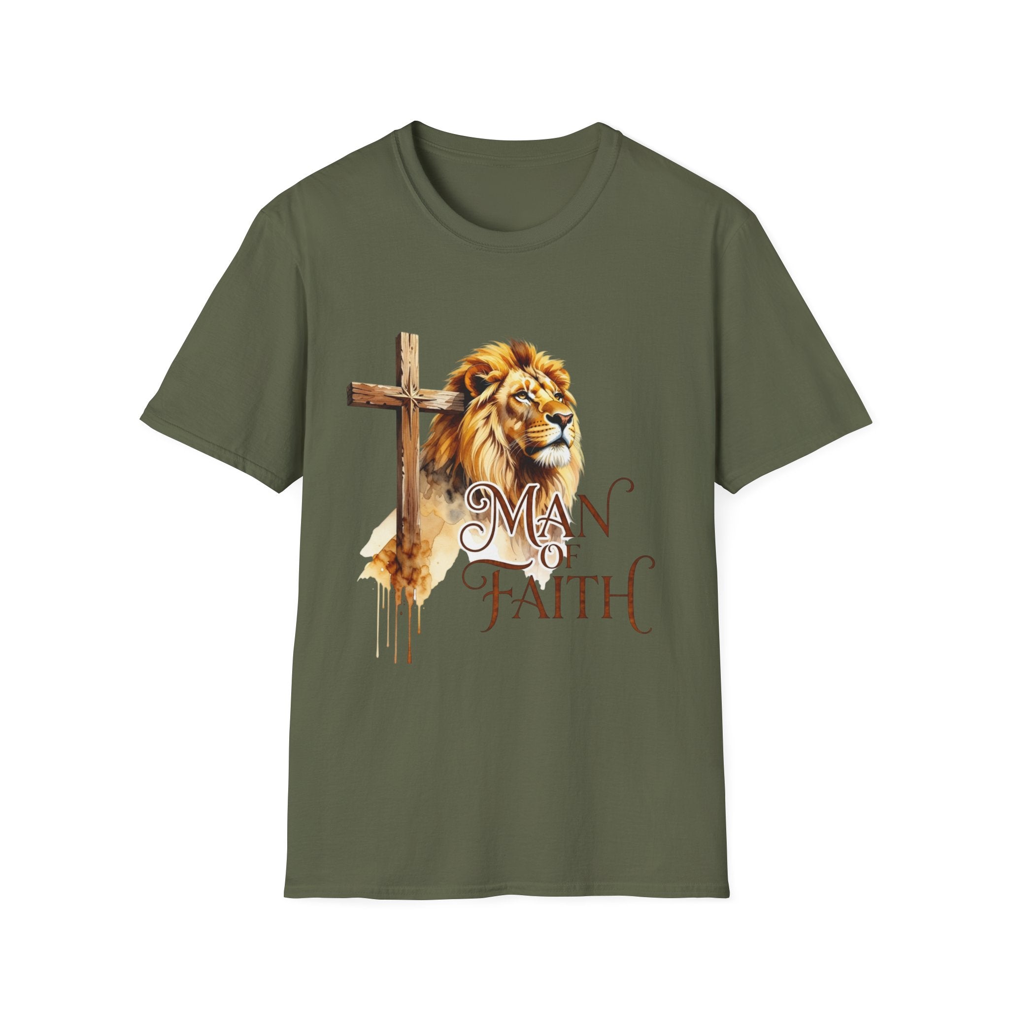 Man of Faith T-Shirt — Lion & Cross Christian Faith Tee