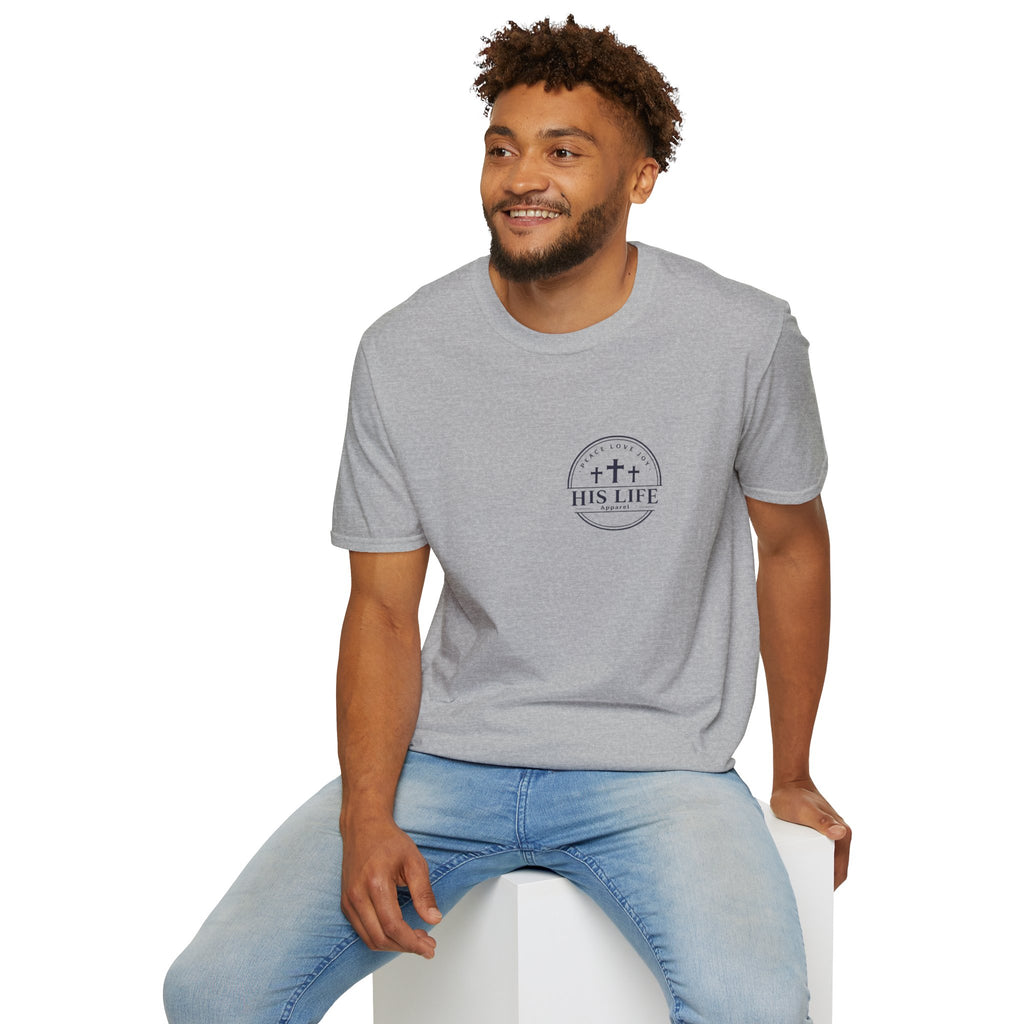 His Life Apparel Christian American 250 T‑Shirt — Three Crosses Faith Graphic