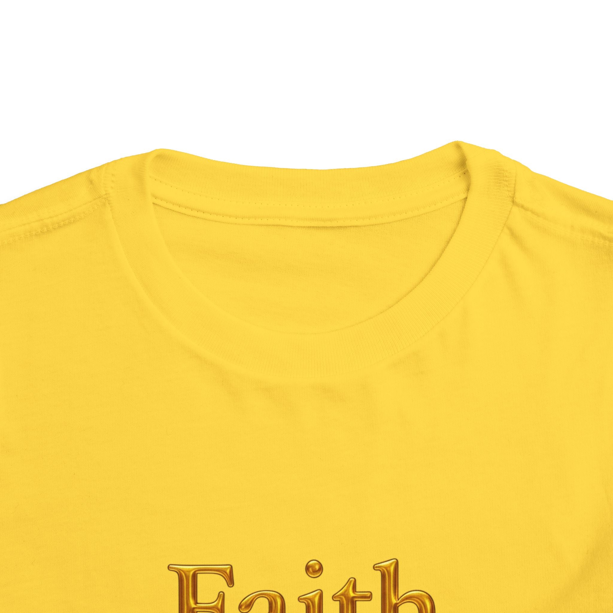 Toddler Tee — Faith Hope Love Gold Text