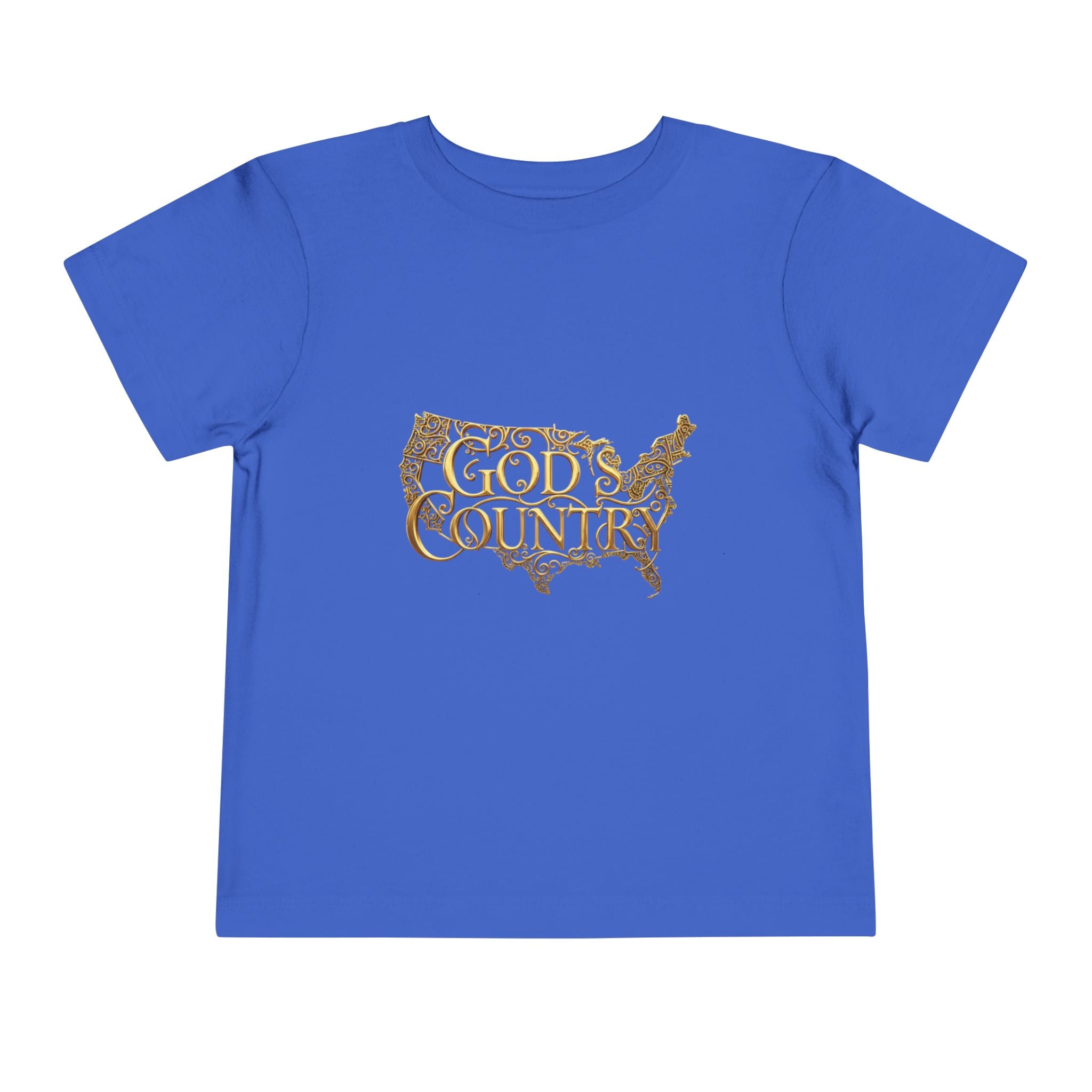 Toddler Tee — "God's Country" Gold Map Graphic