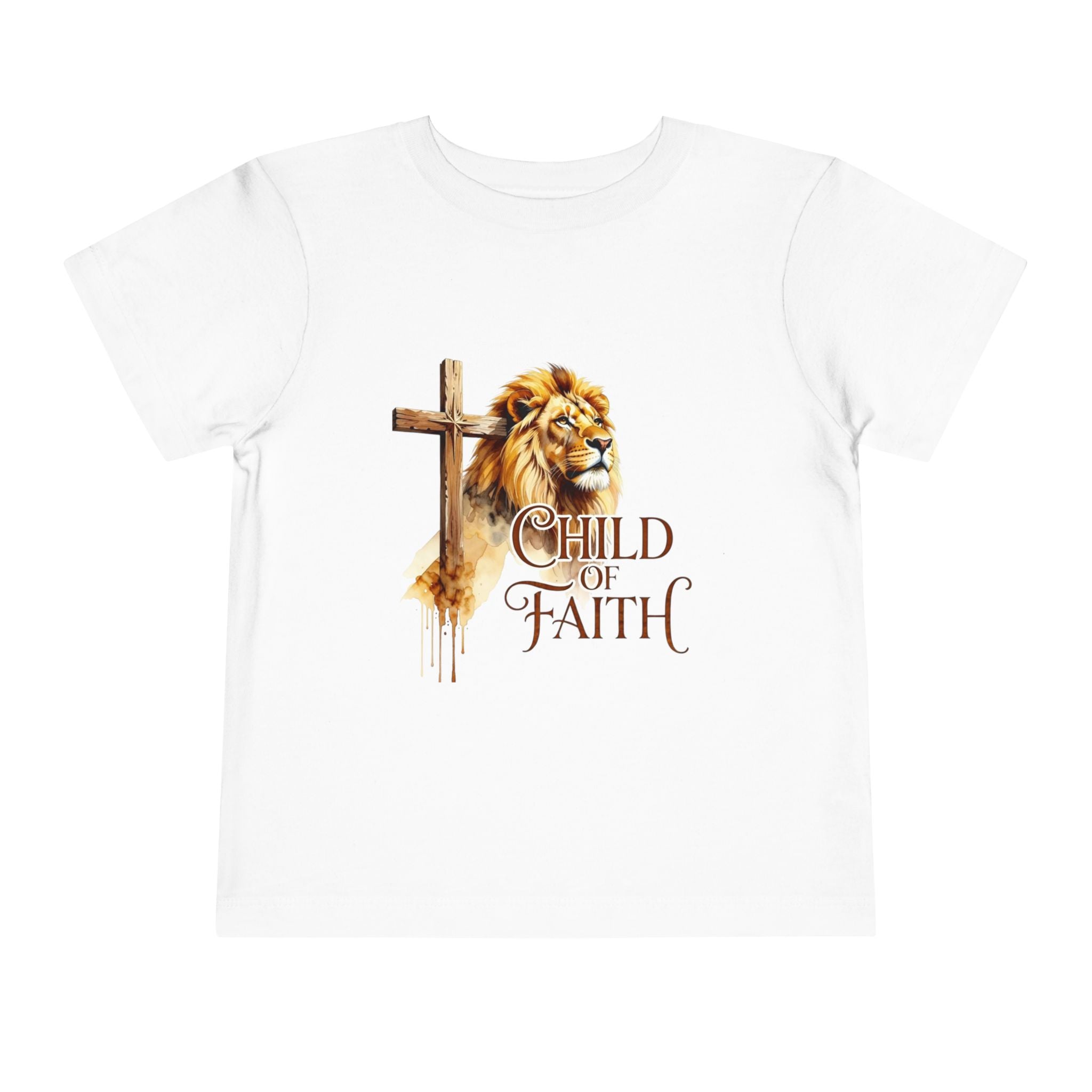 Child of Faith Toddler Tee — Lion & Cross Christian Kids Shirt