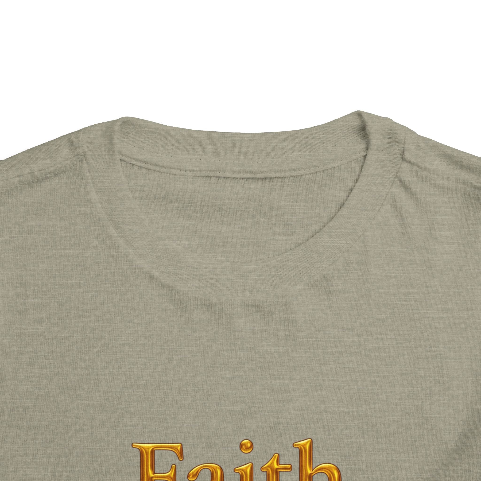 Toddler Tee — Faith Hope Love Gold Text