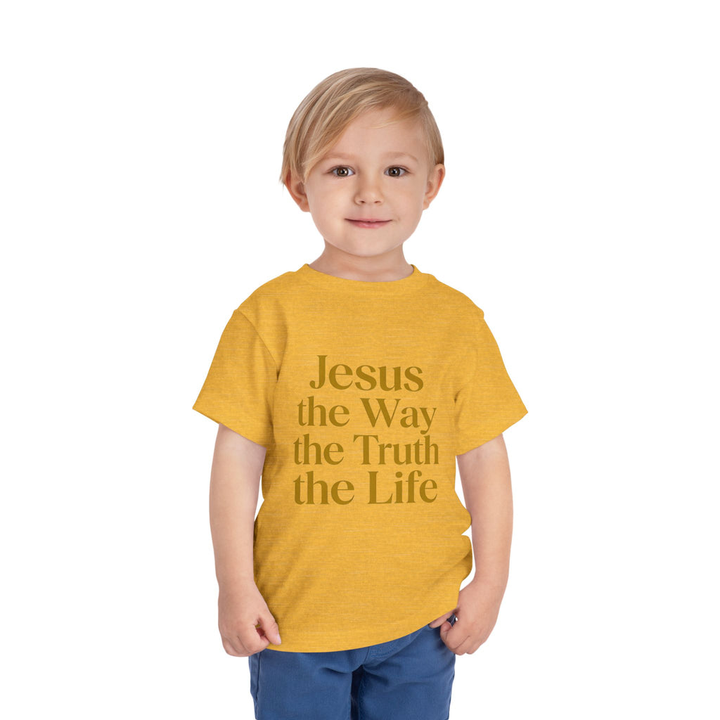 Toddler Tee — "Jesus the Way the Truth the Life" Christian Kids Shirt