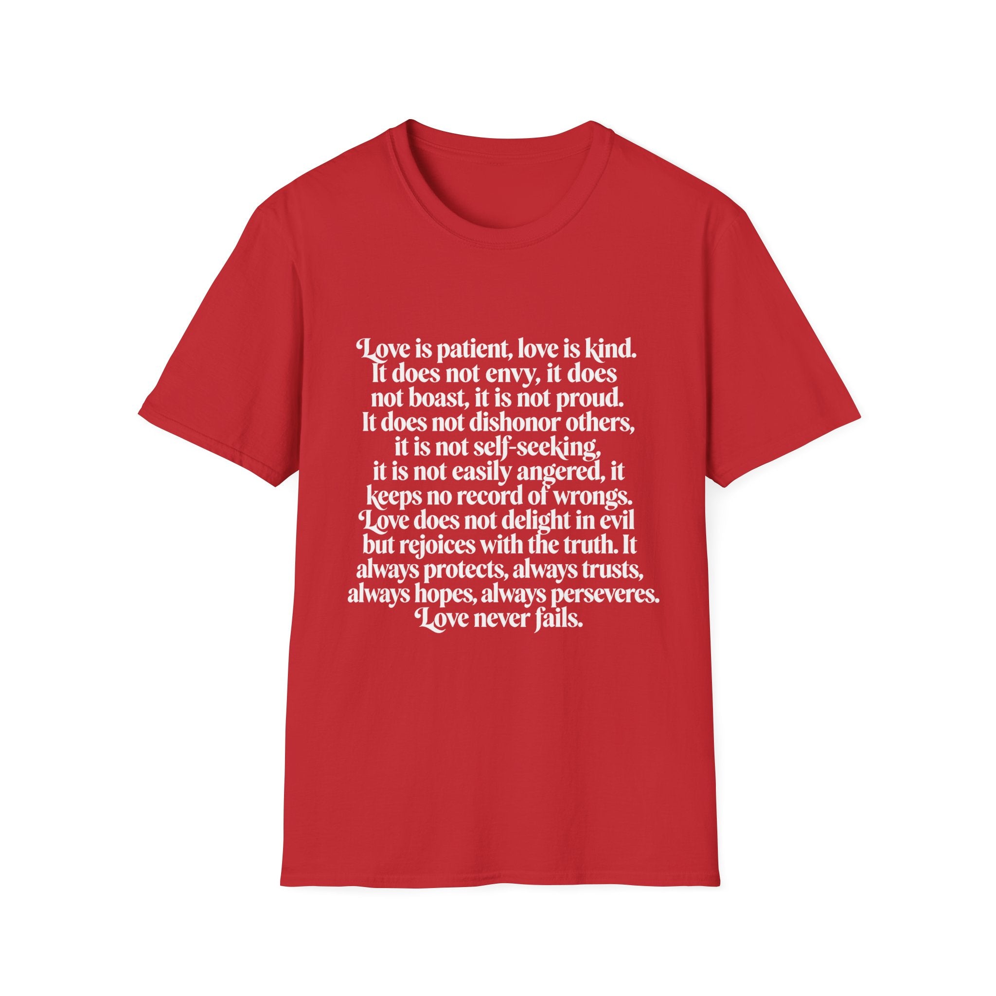 Love Is Patient Tee — 1 Corinthians 13 Inspirational Christian T-Shirt